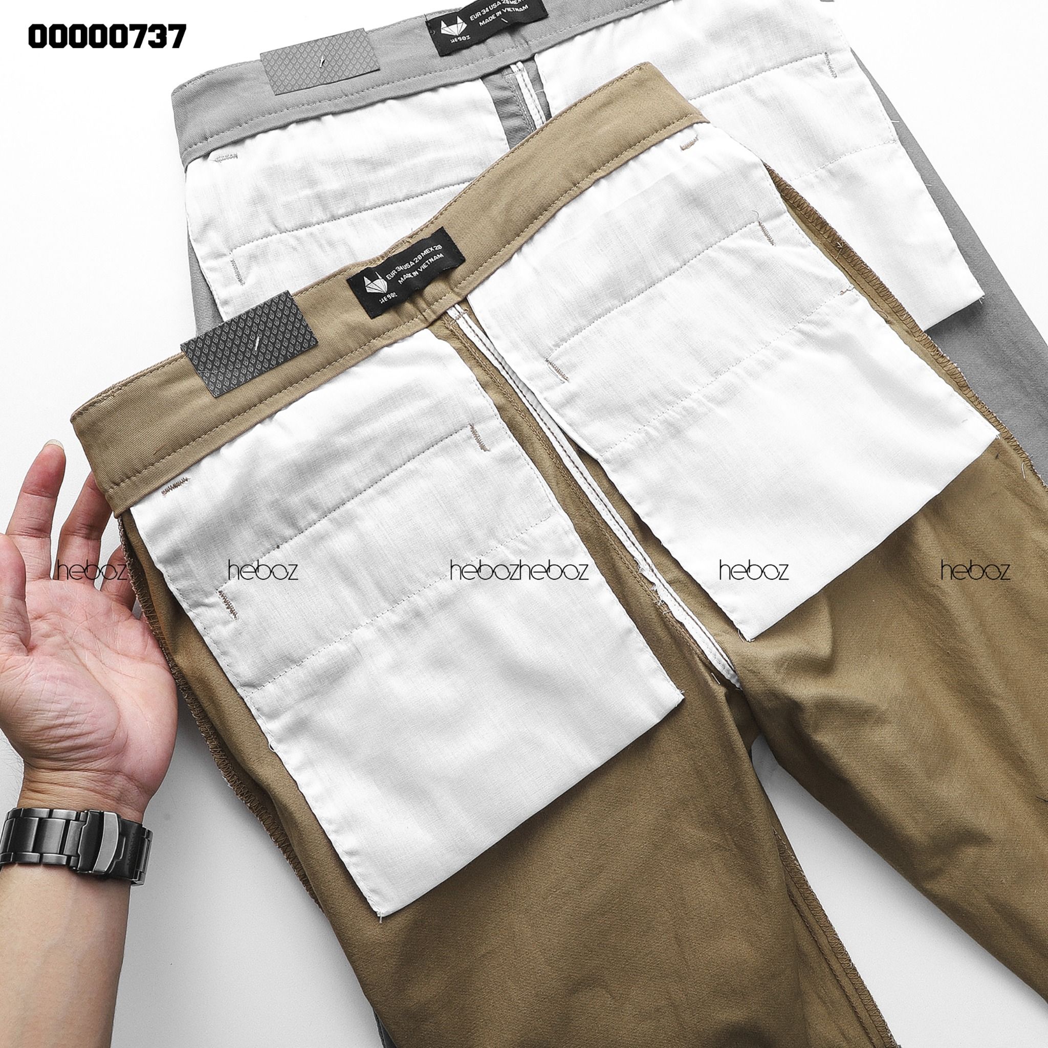 Quần kaki Heboz túi nắp 4M - 00000737