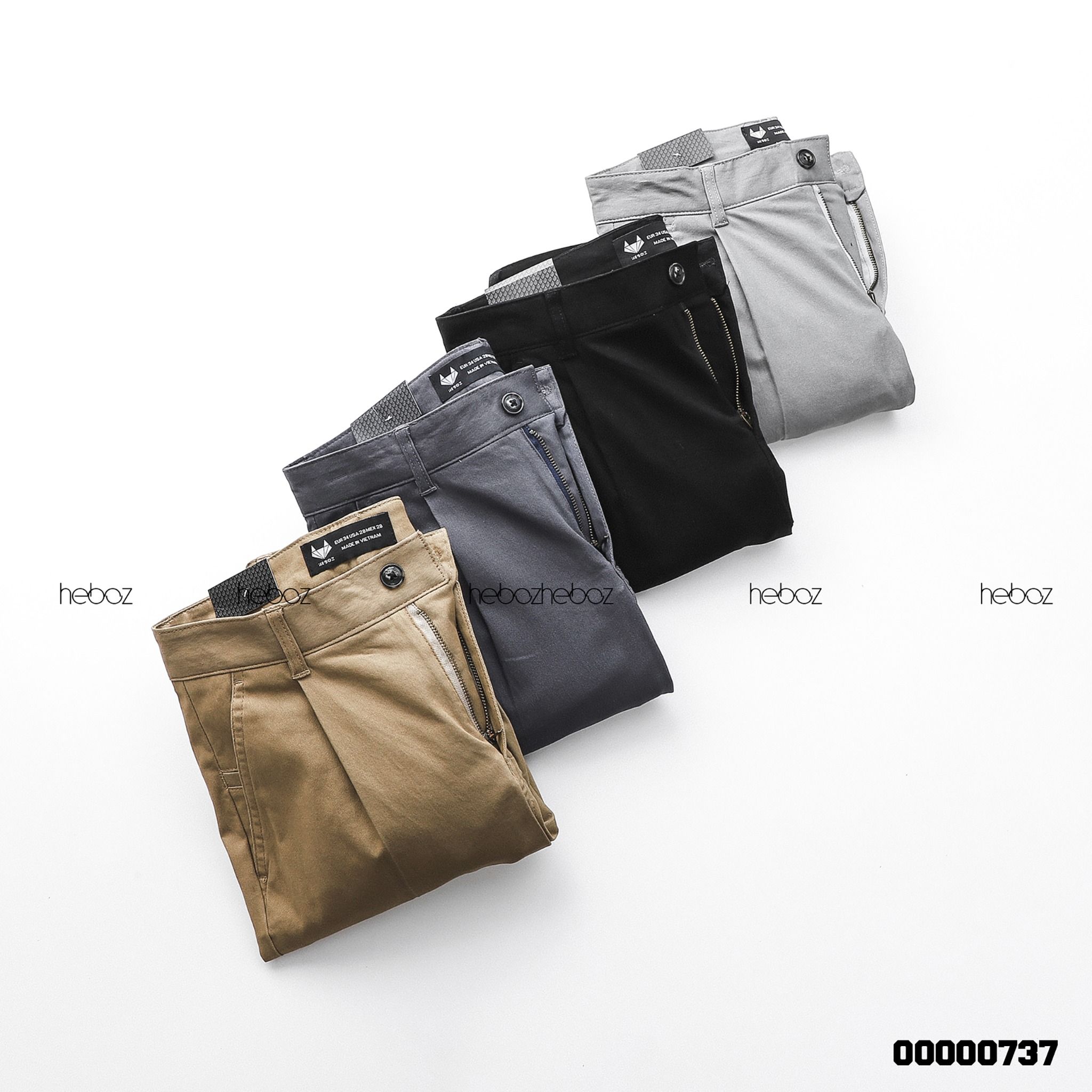Quần kaki Heboz túi nắp 4M - 00000737