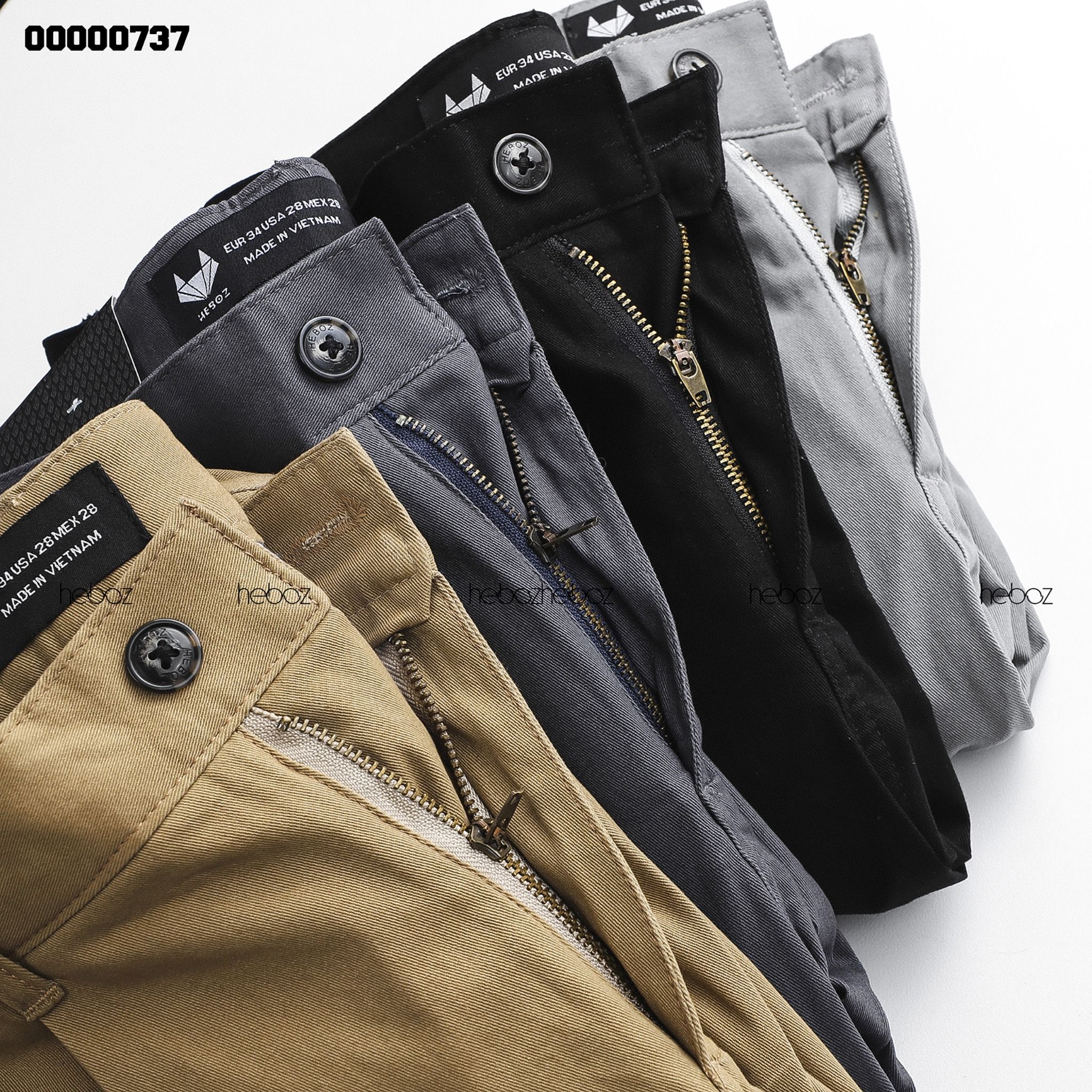 Quần kaki Heboz túi nắp 4M - 00000737