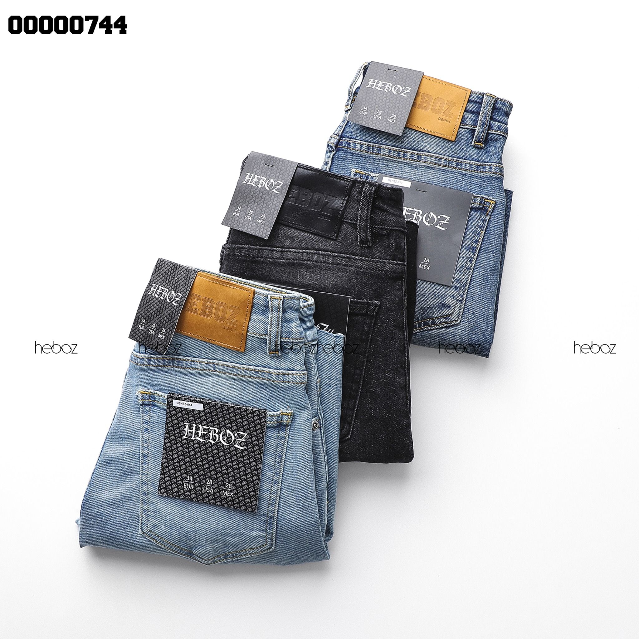 Quần short jean Heboz rách co dãn 3M - 00000744