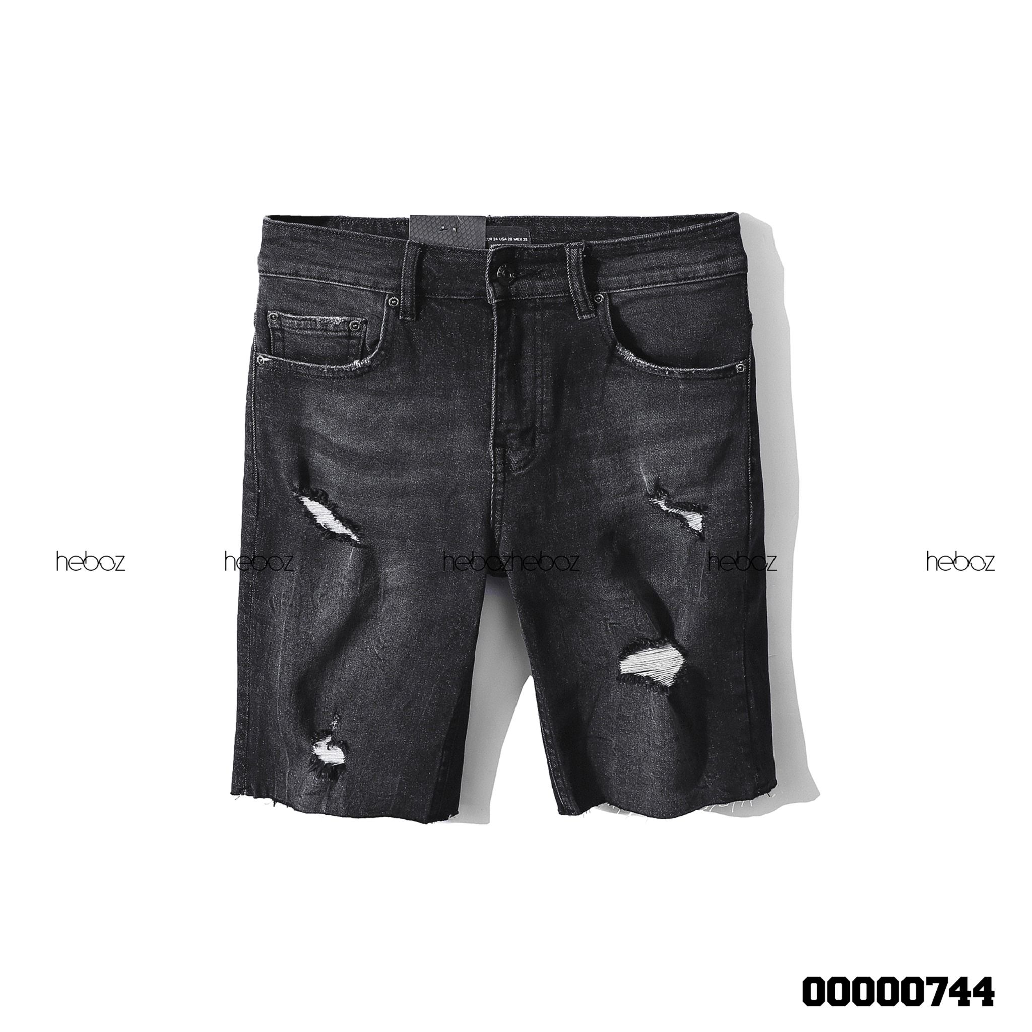 Quần short jean Heboz rách co dãn 3M - 00000744