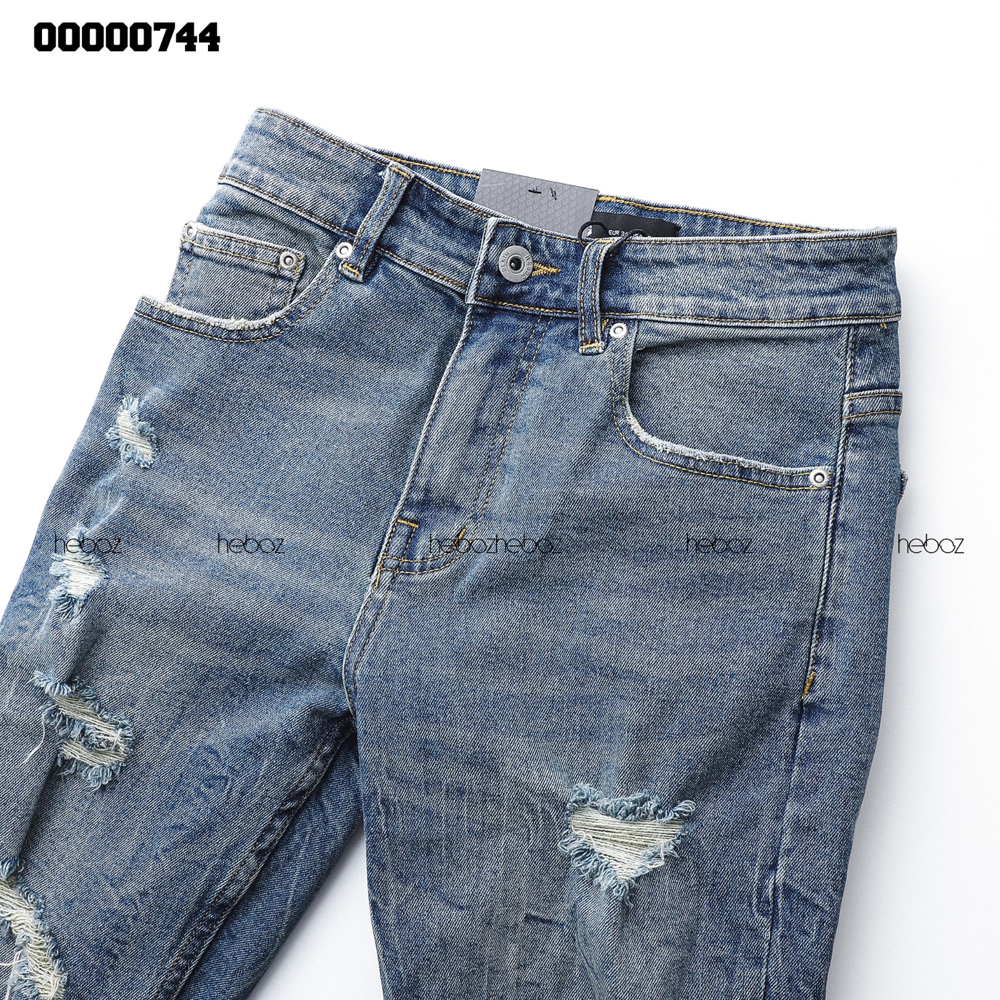 Quần short jean Heboz rách co dãn 3M - 00000744