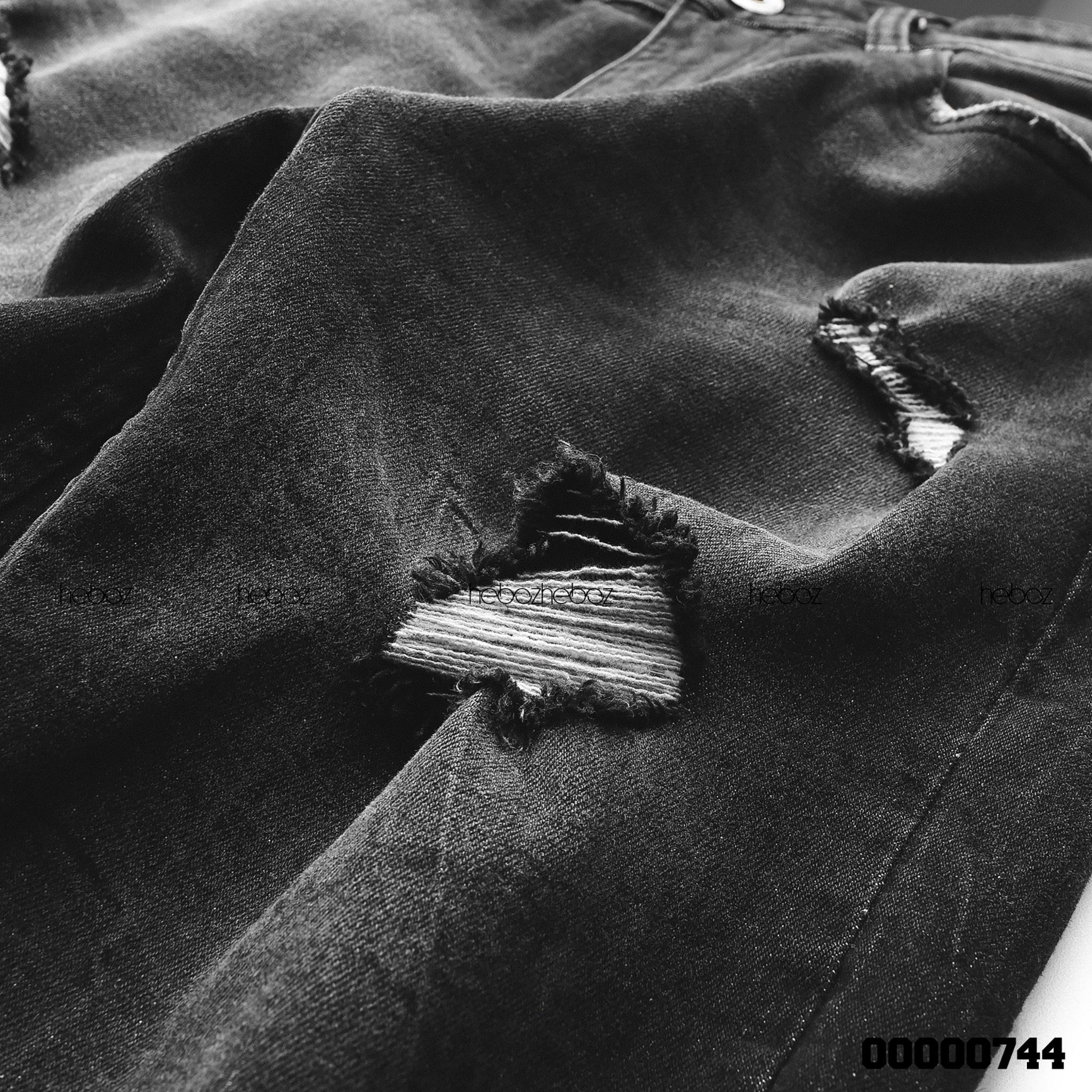 Quần short jean Heboz rách co dãn 3M - 00000744