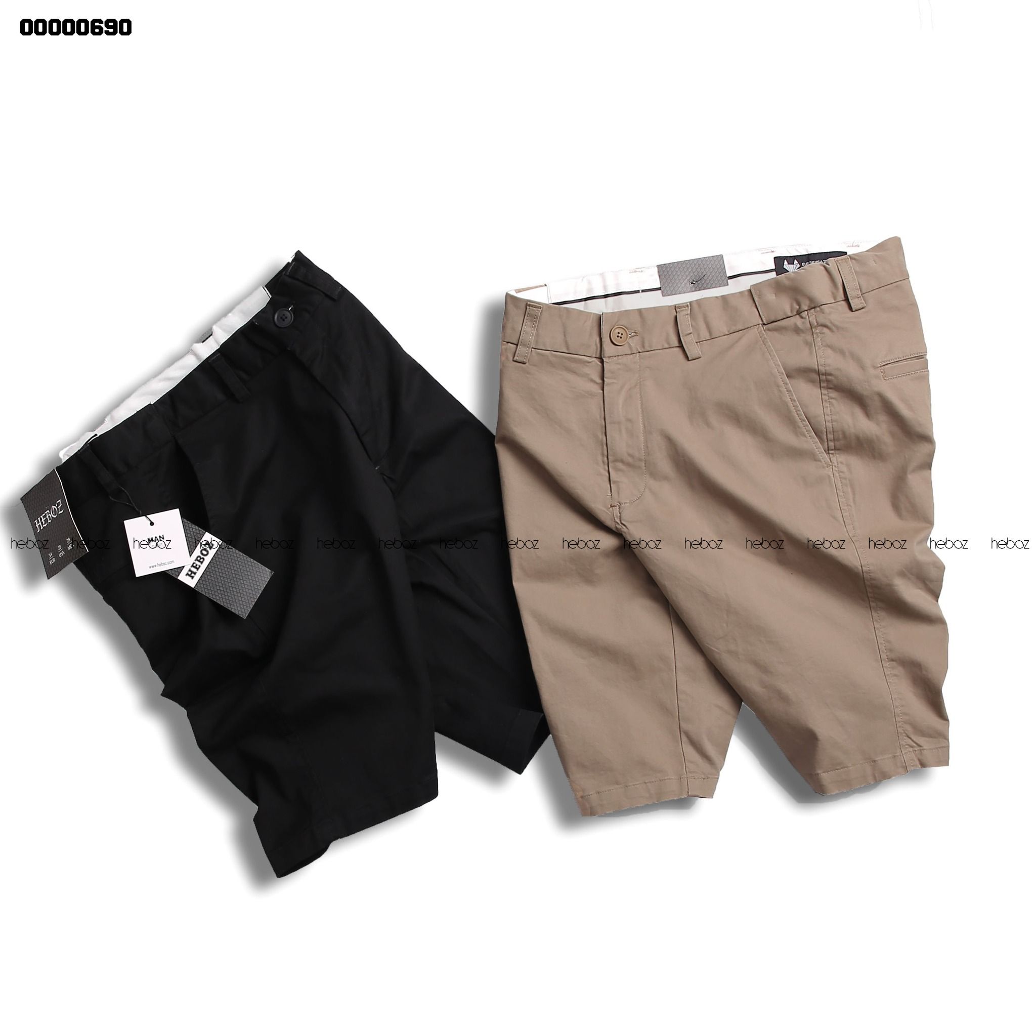 Quần short kaki Heboz cạp chun 4M 00000690