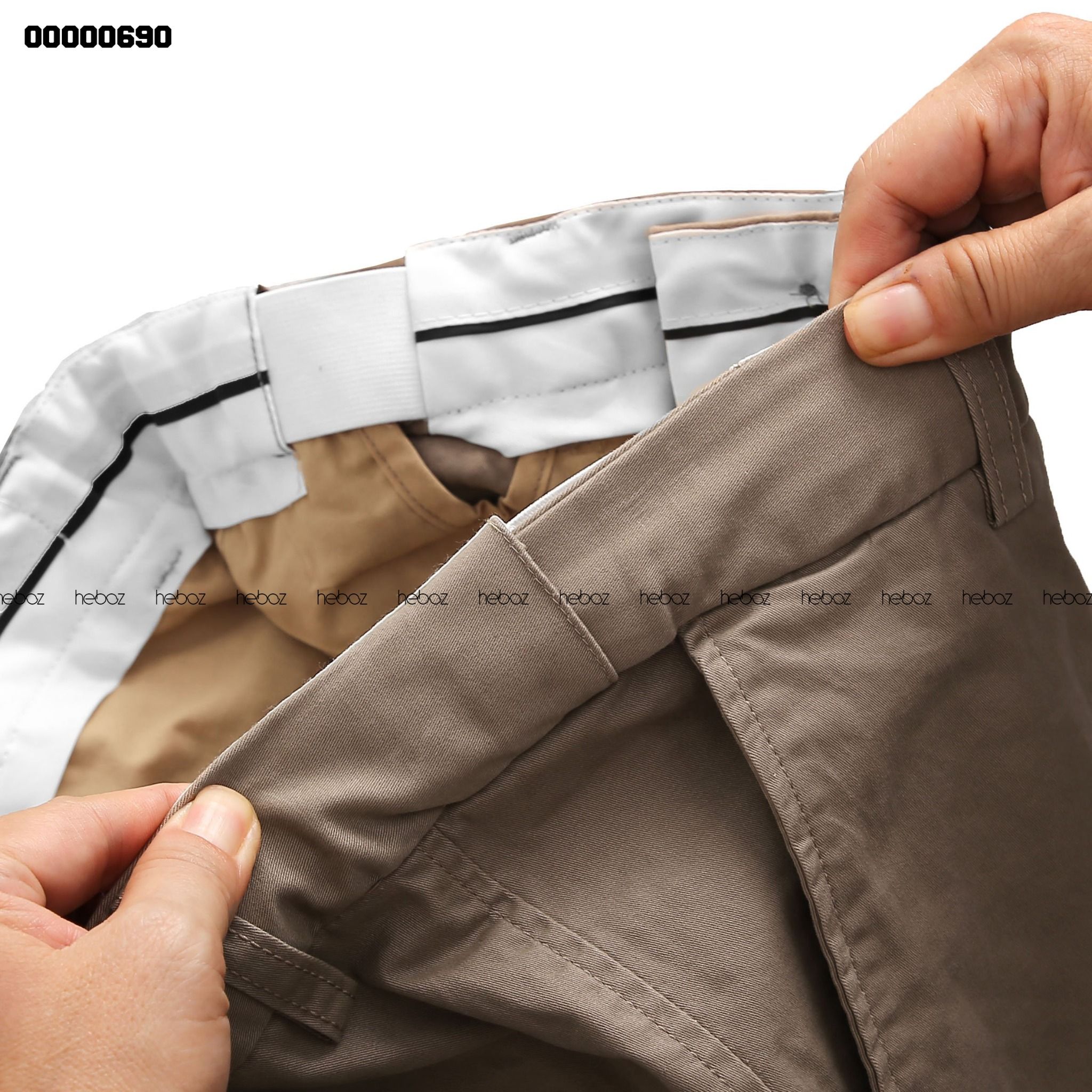 Quần short kaki Heboz cạp chun 4M 00000690
