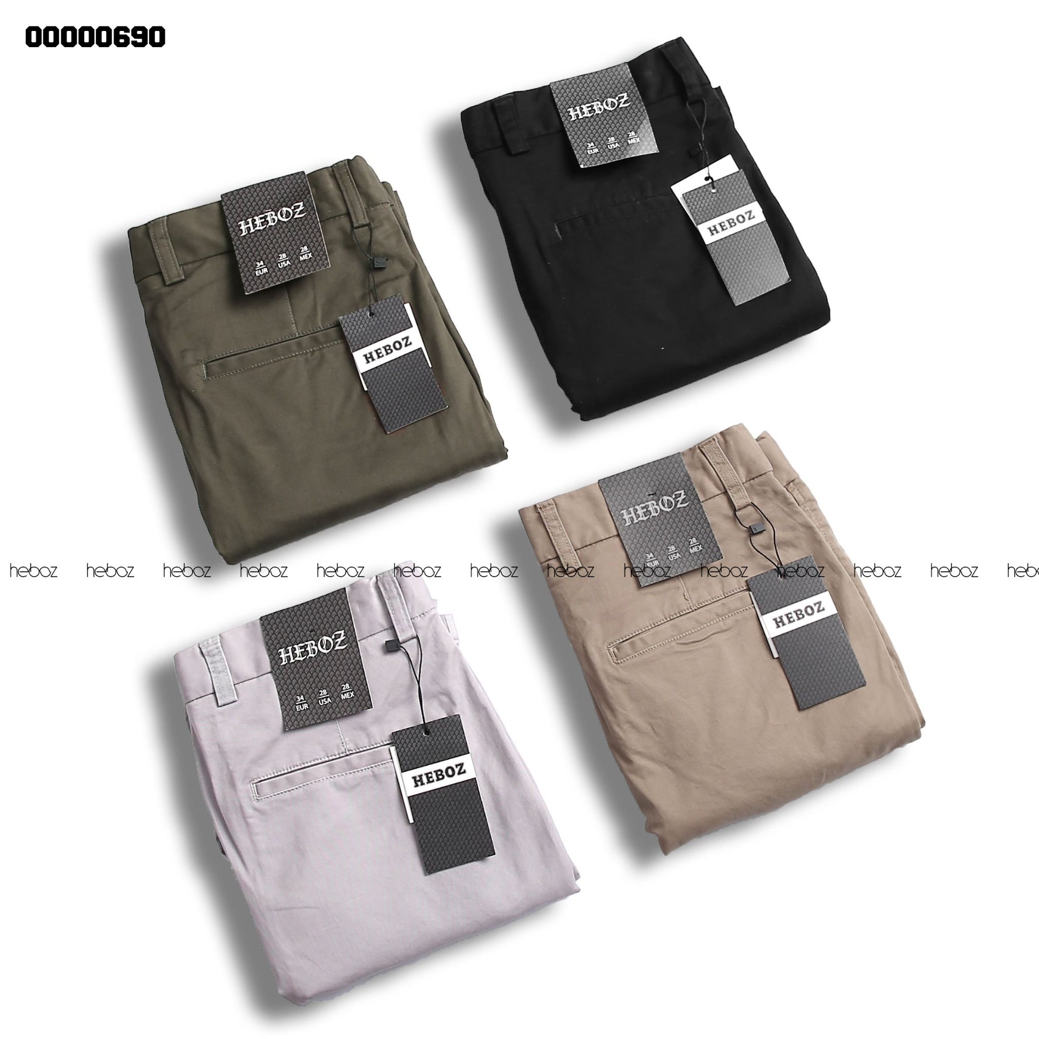 Quần short kaki Heboz cạp chun 4M 00000690