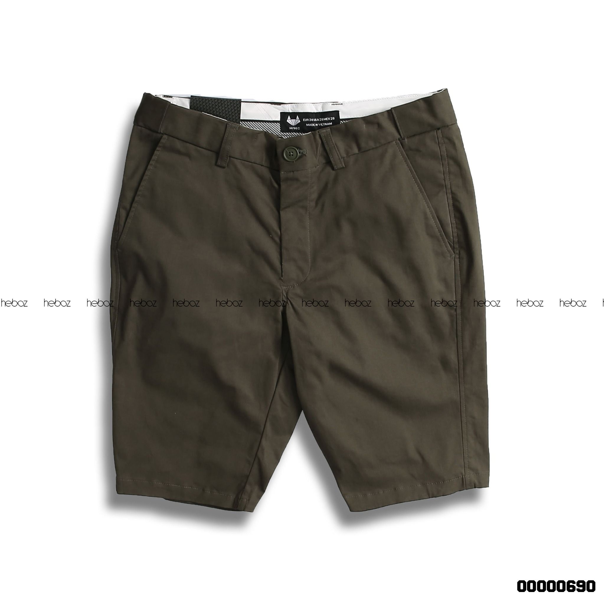Quần short kaki Heboz cạp chun 4M 00000690