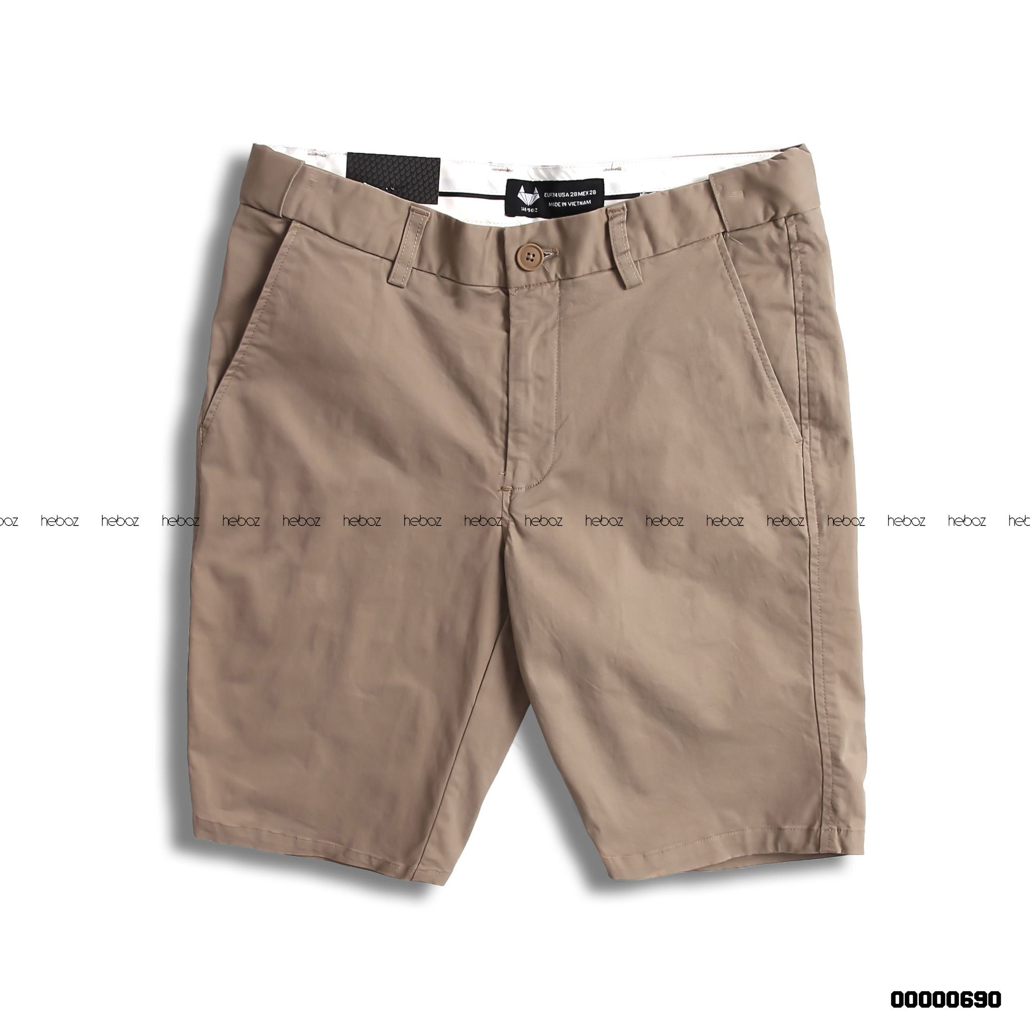 Quần short kaki Heboz cạp chun 4M 00000690