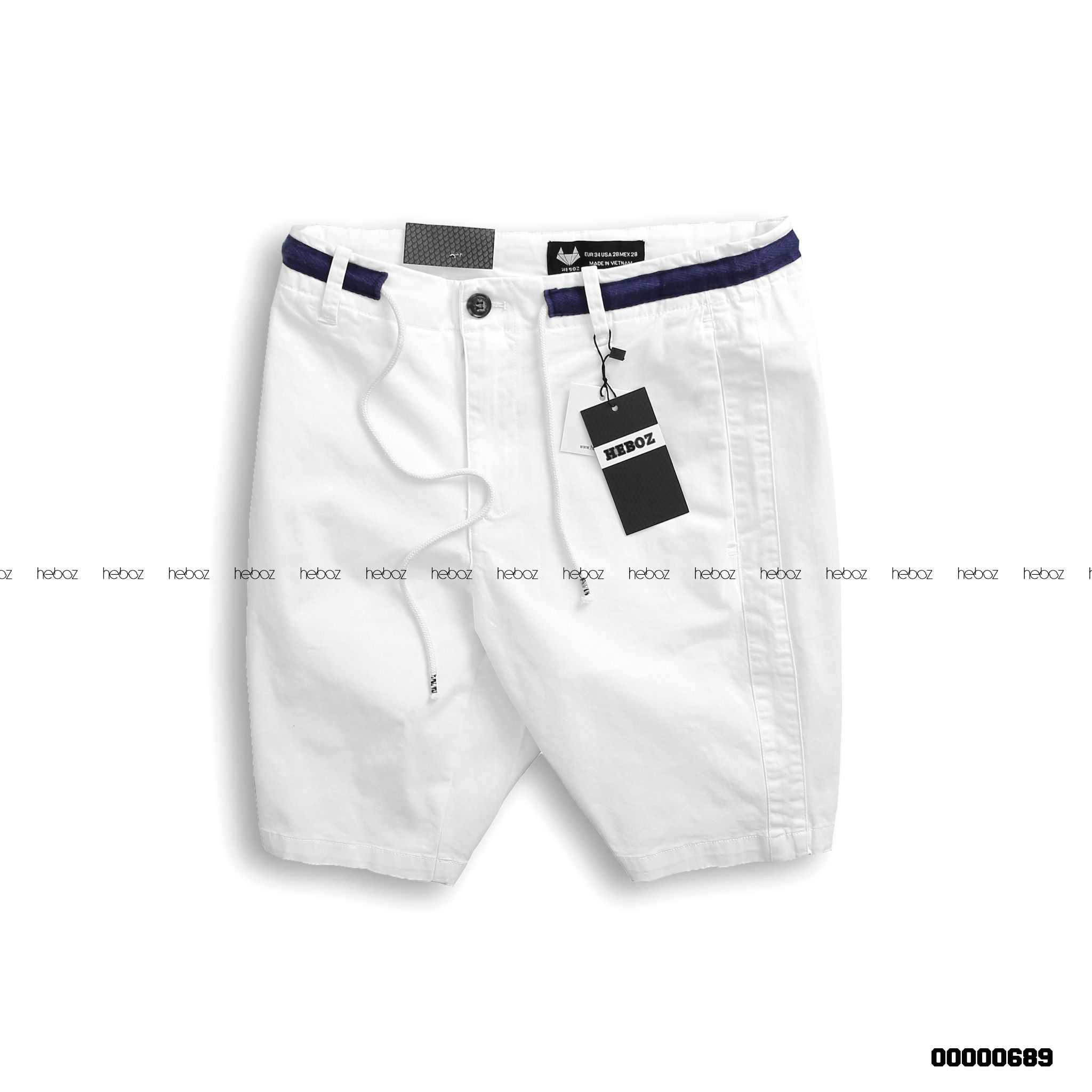 Quần short kaki Heboz phối lưng dây rút 5M - 00000689