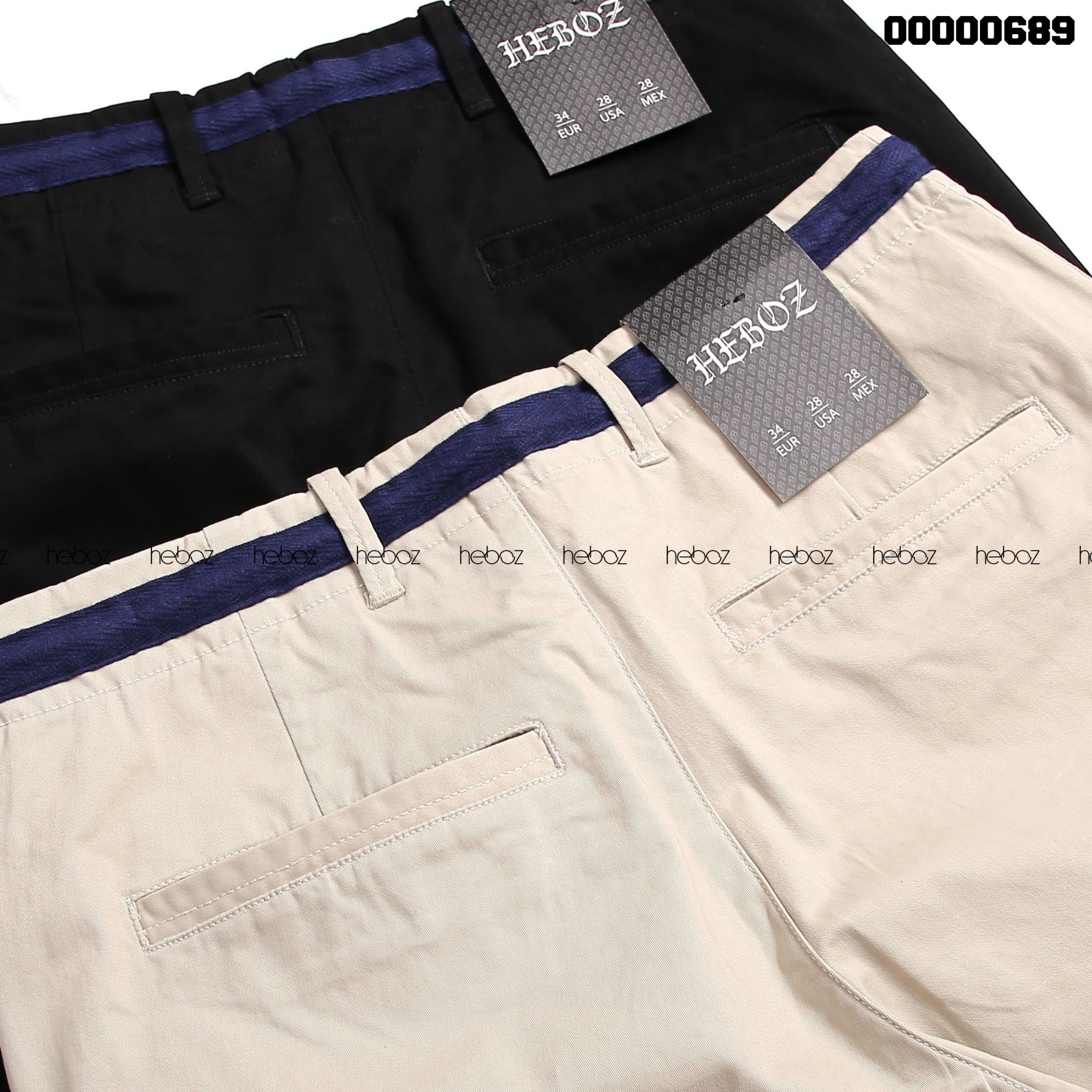 Quần short kaki Heboz phối lưng dây rút 5M - 00000689