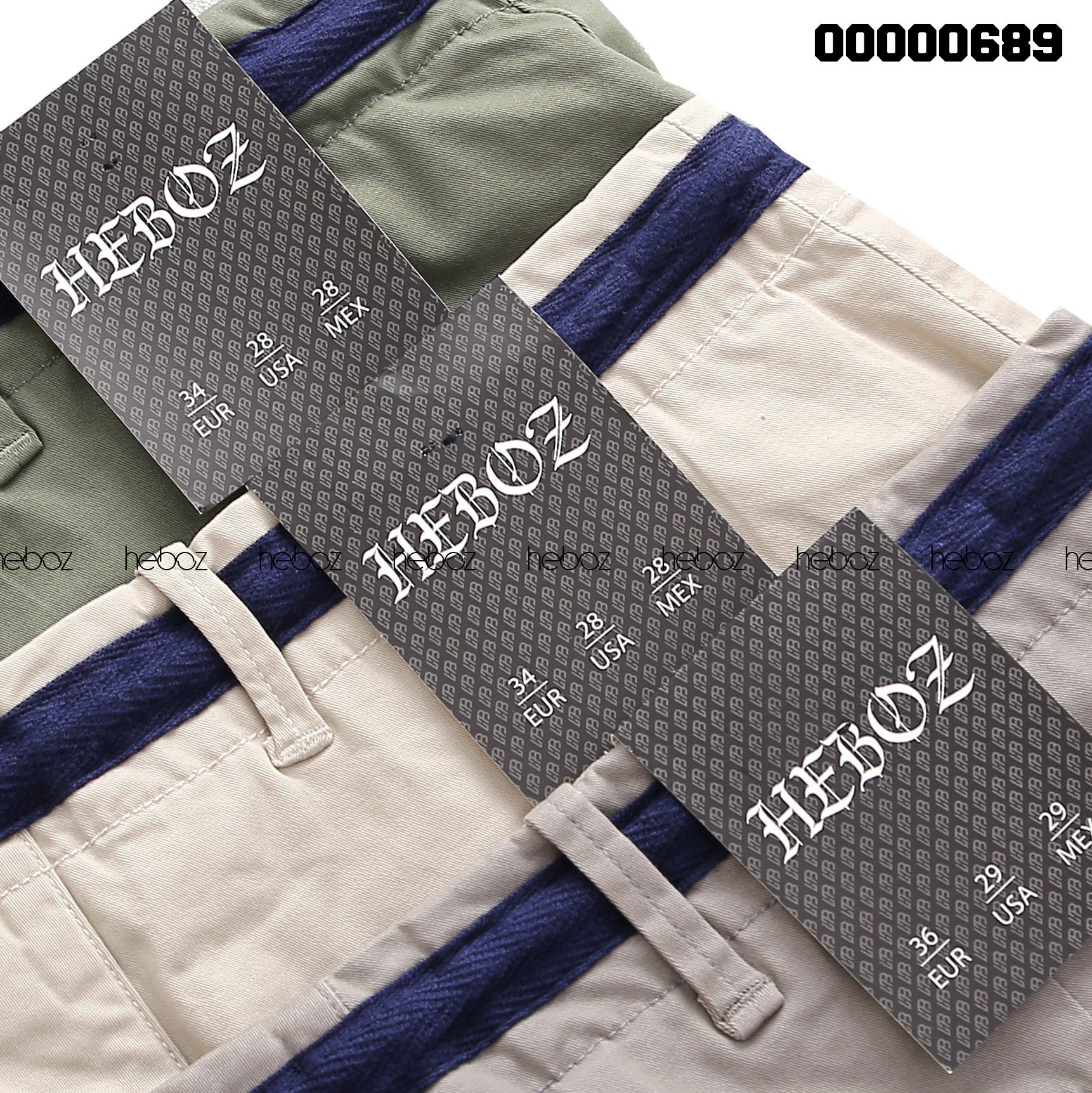 Quần short kaki Heboz phối lưng dây rút 5M - 00000689