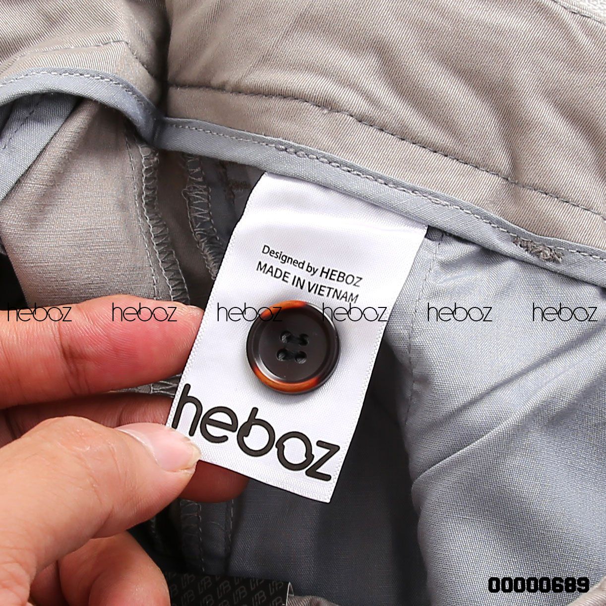 Quần short kaki Heboz phối lưng dây rút 5M - 00000689