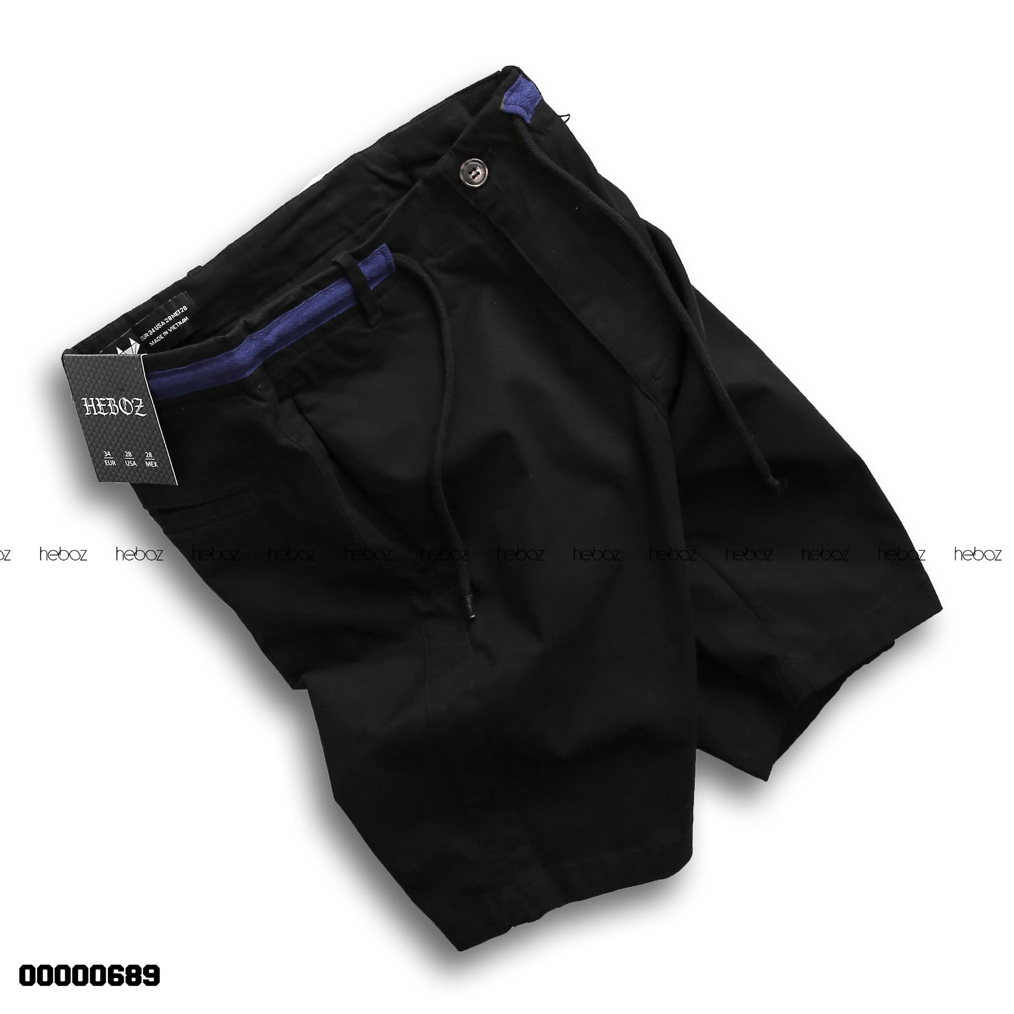 Quần short kaki Heboz phối lưng dây rút 5M - 00000689