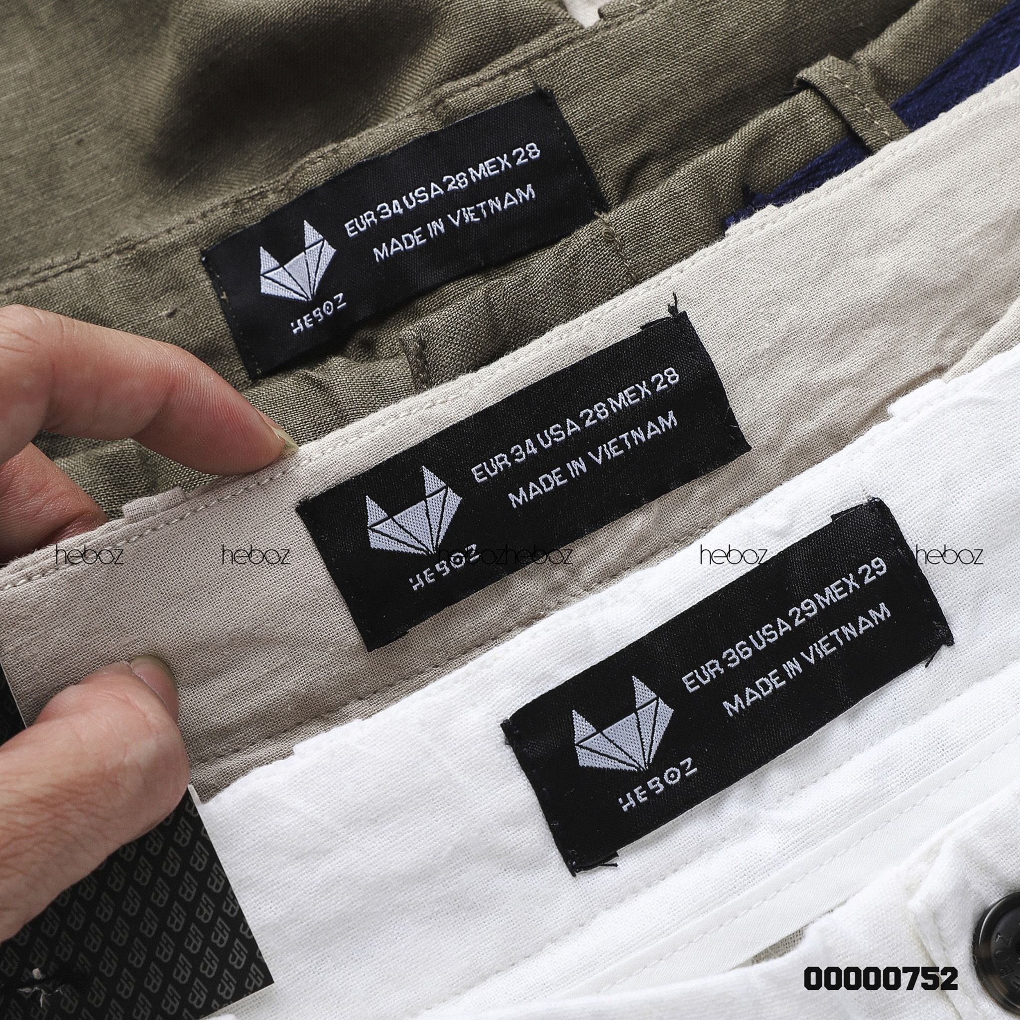 Quần short linen Heboz phối lưng dây rút 3M -00000752