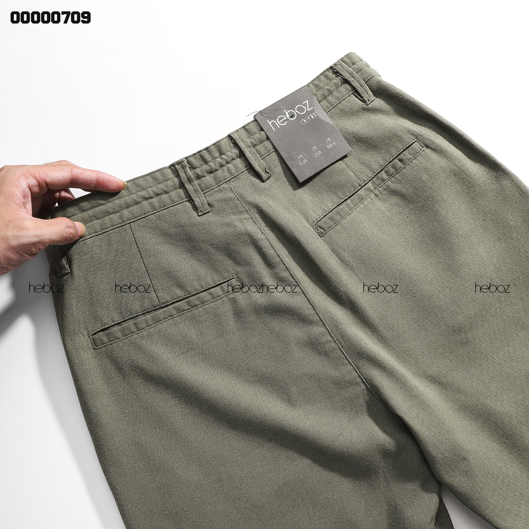 Quần short Heboz linen dây rút 6M - 00000709