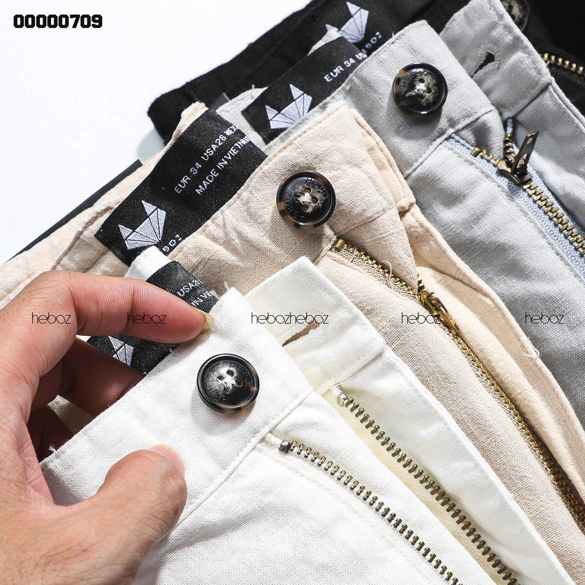 Quần short Heboz linen dây rút 6M - 00000709