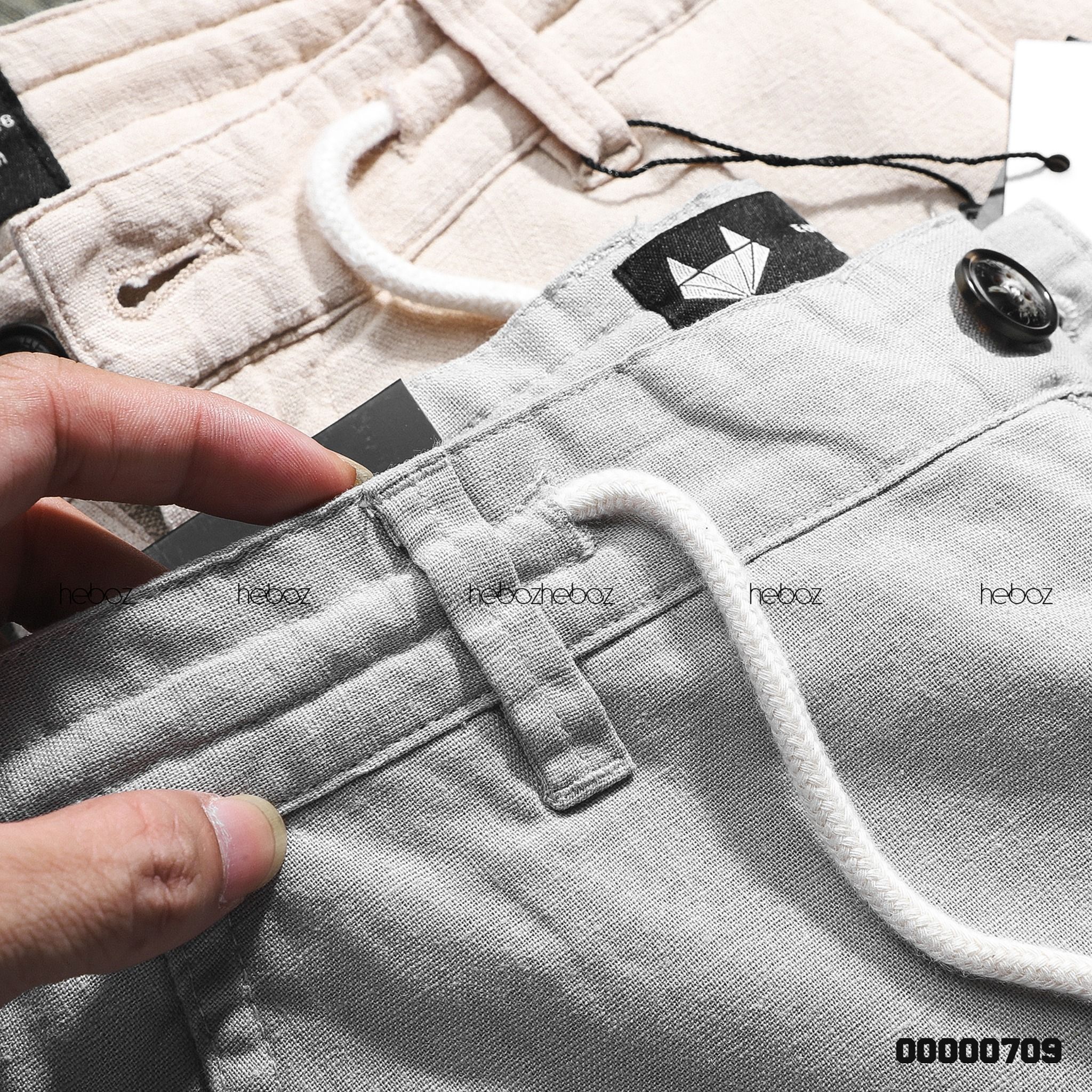 Quần short Heboz linen dây rút 6M - 00000709