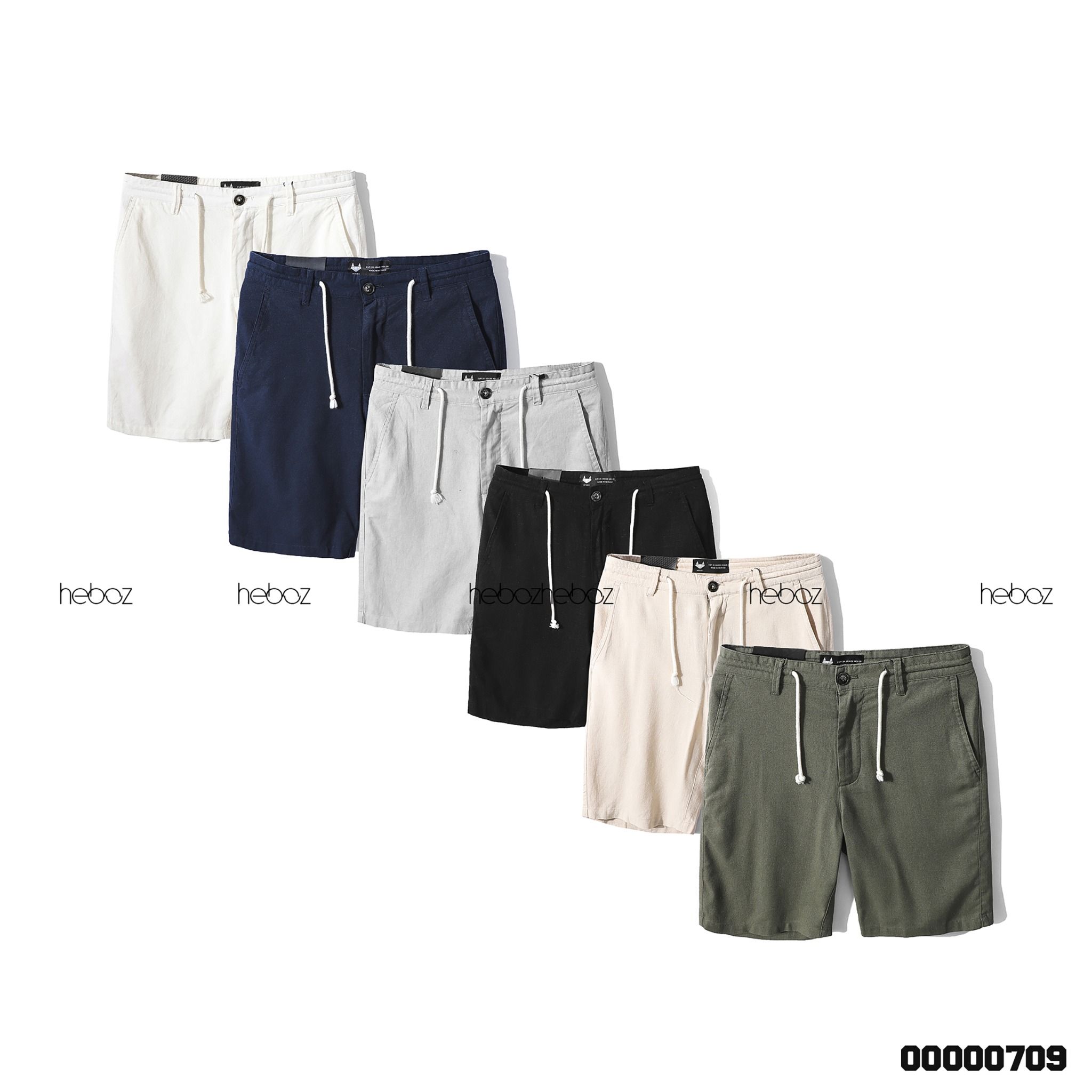 Quần short Heboz linen dây rút 6M - 00000709