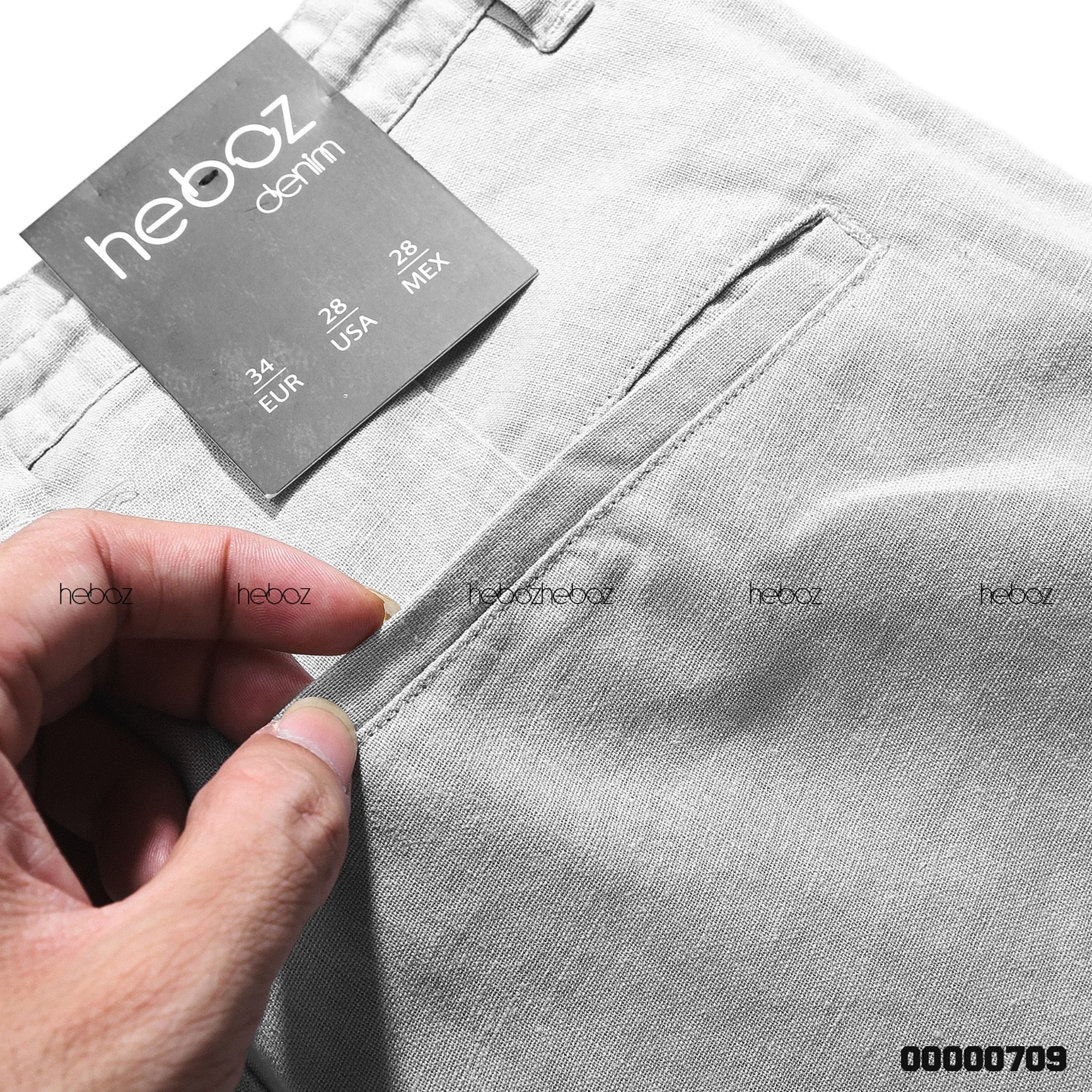 Quần short Heboz linen dây rút 6M - 00000709