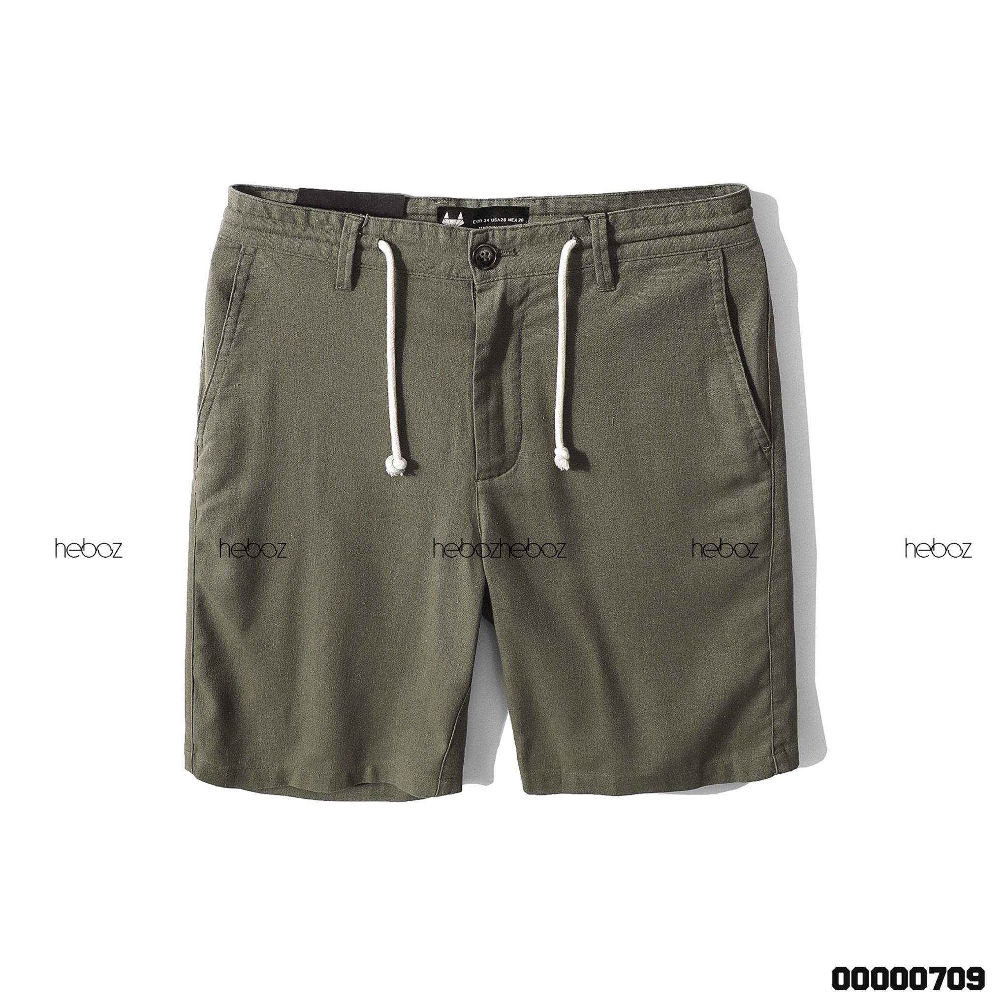 Quần short Heboz linen dây rút 6M - 00000709