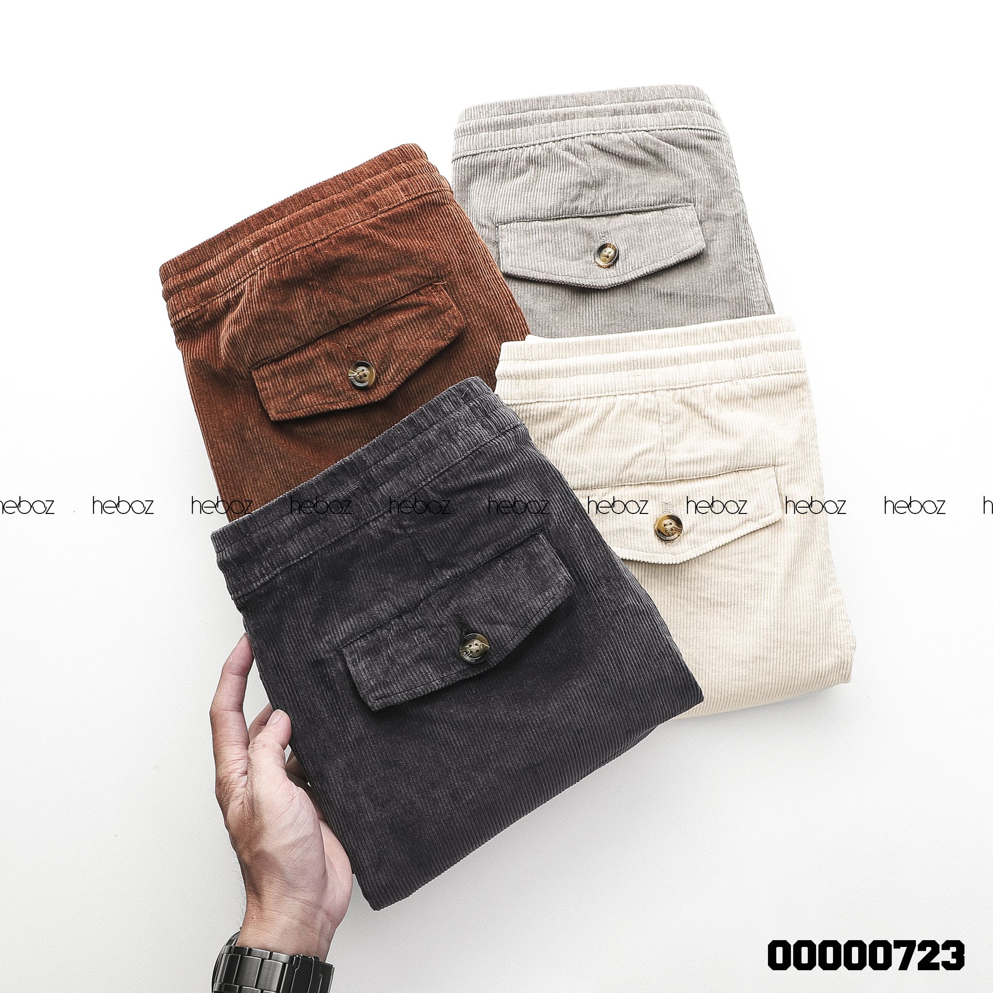 Quần short nhung Heboz 4M - 00000723