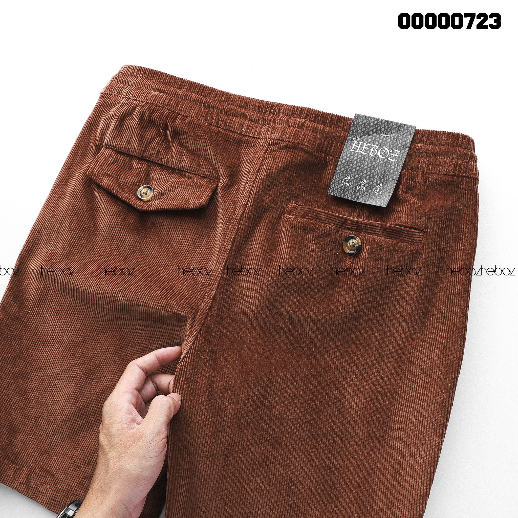 Quần short nhung Heboz 4M - 00000723