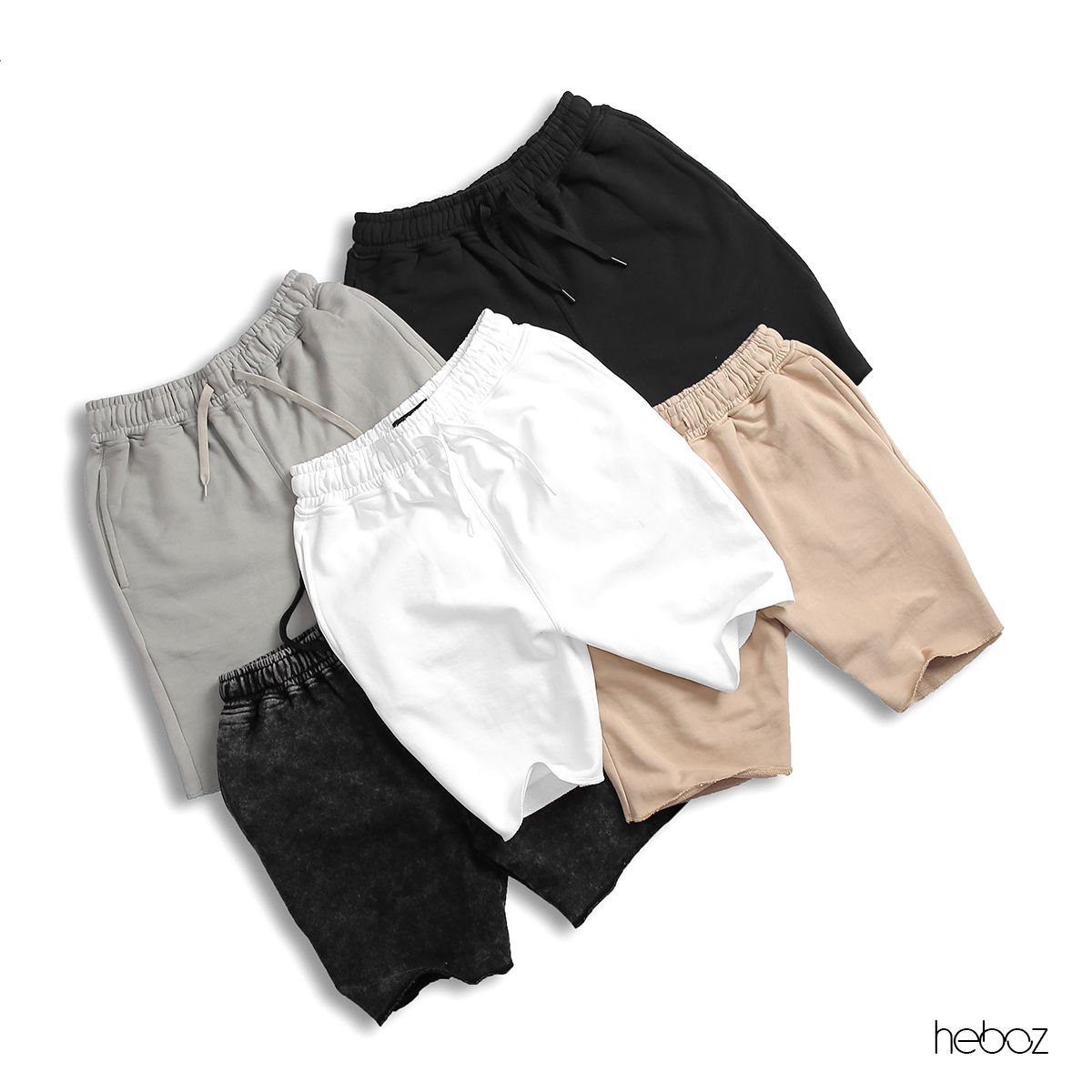 Quần short nỉ Heboz dây rút 5M - 00000683