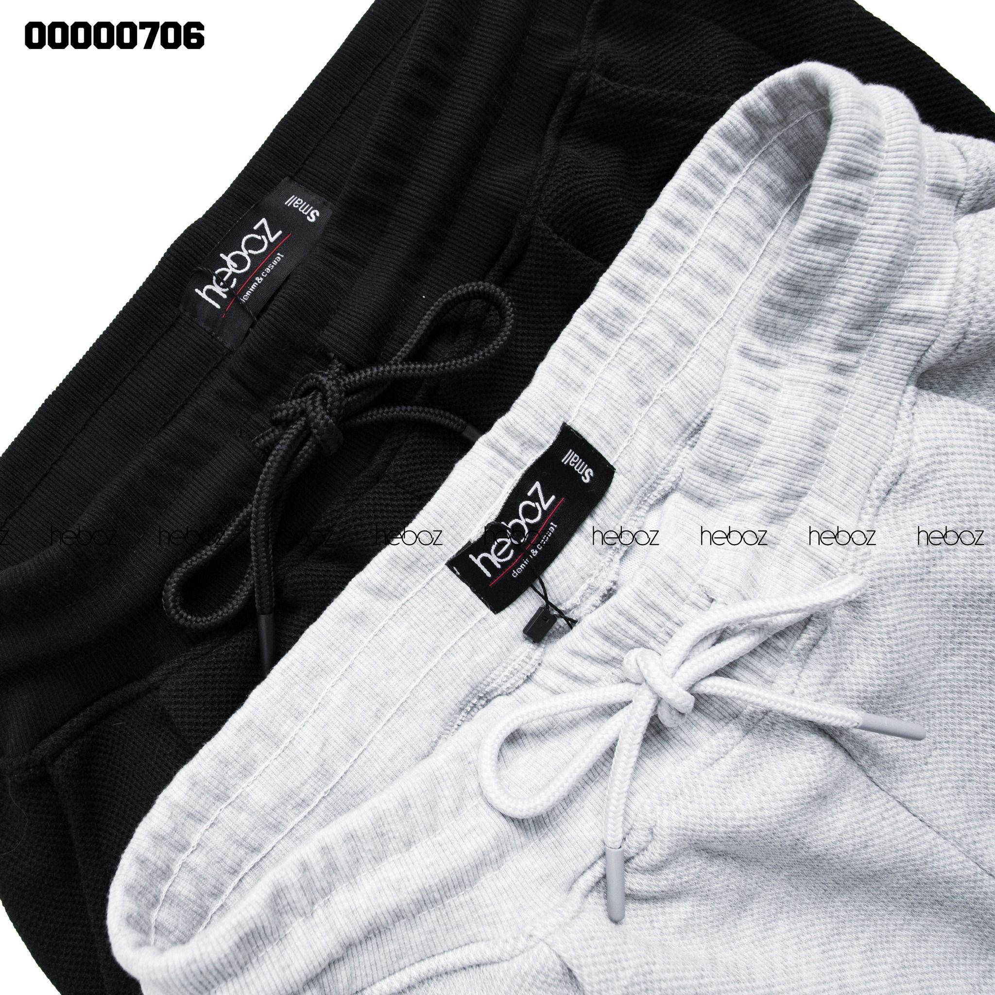 Quần short nỉ pique Heboz logo 2M - 00000706