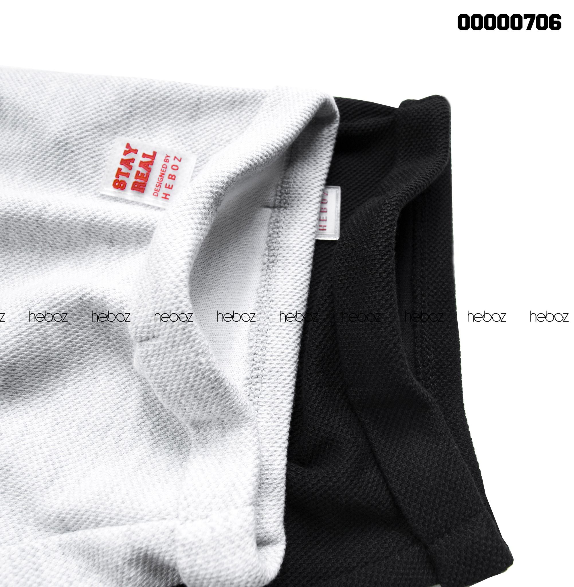 Quần short nỉ pique Heboz logo 2M - 00000706