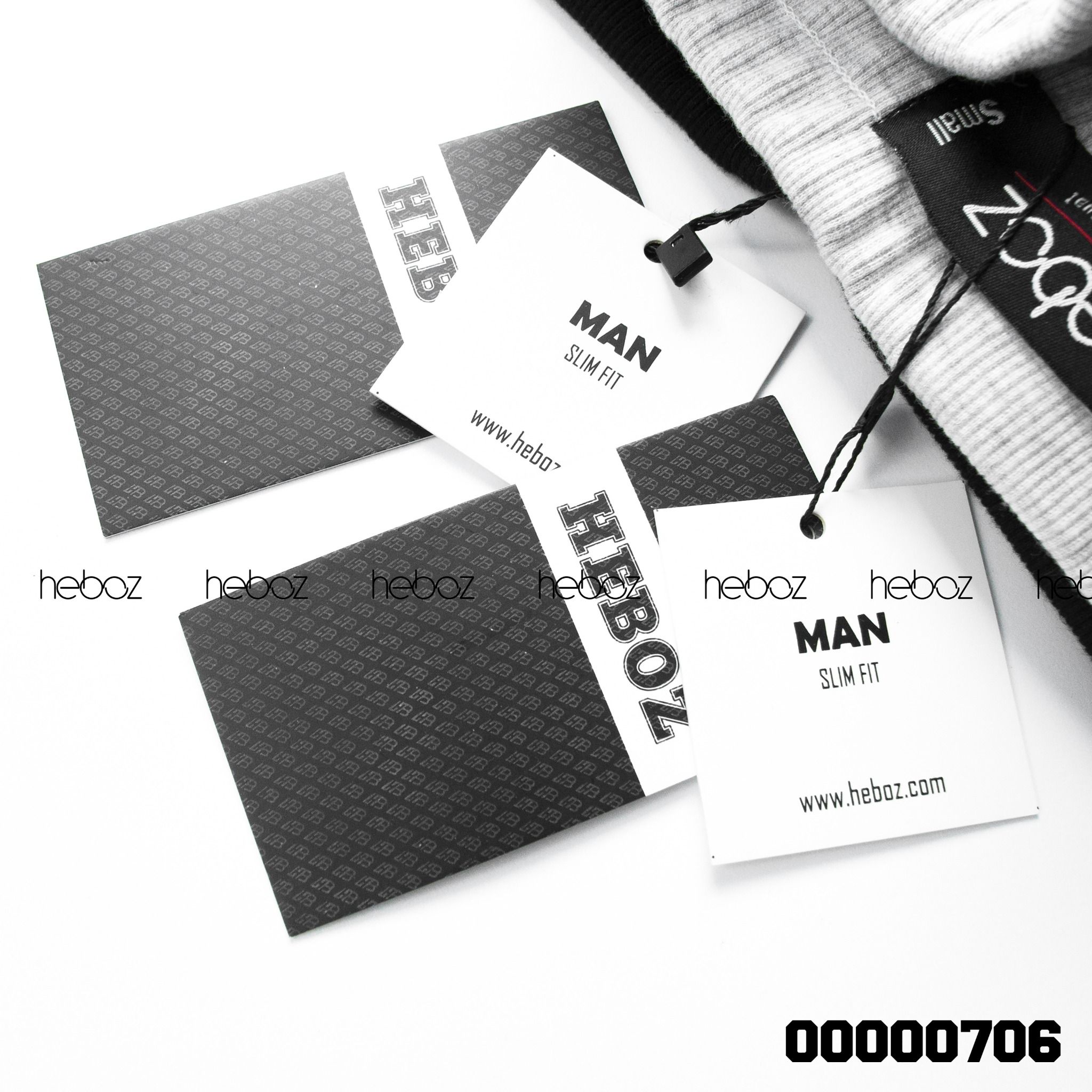 Quần short nỉ pique Heboz logo 2M - 00000706