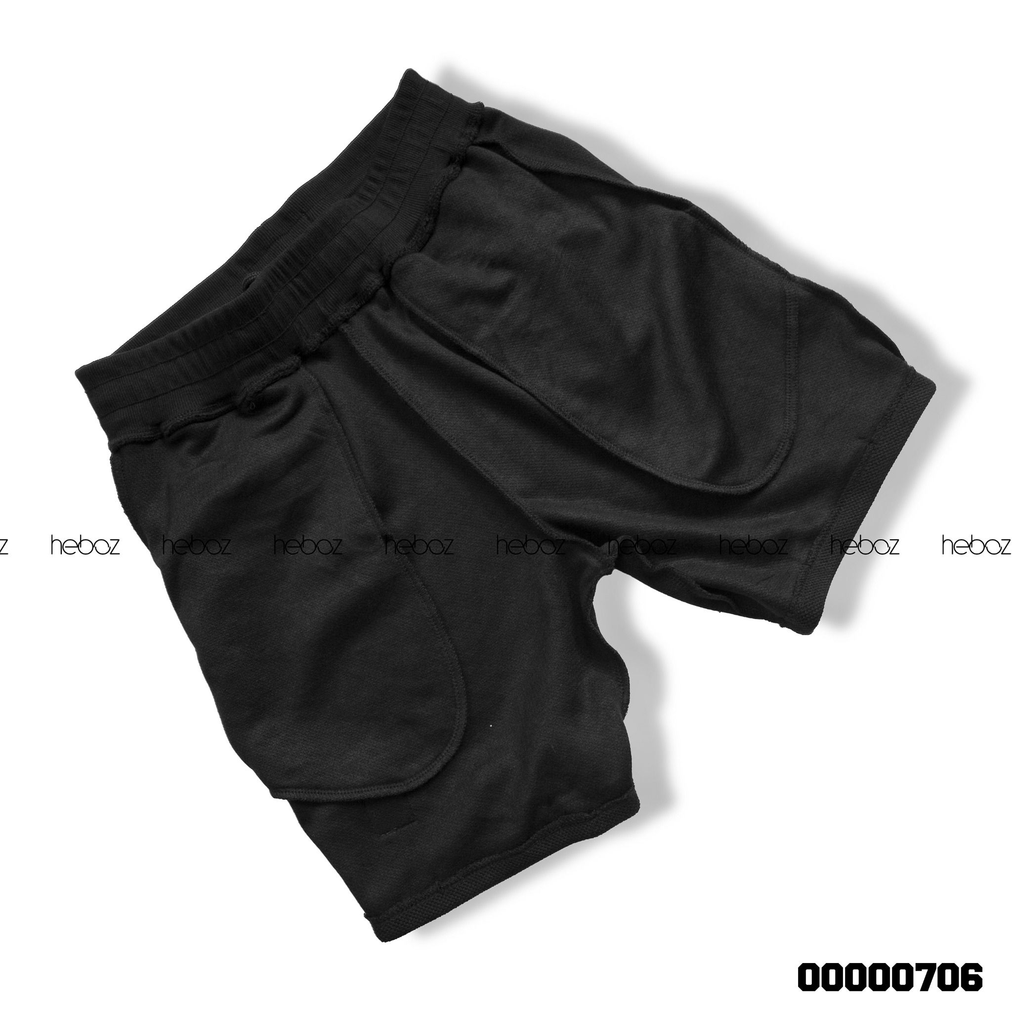 Quần short nỉ pique Heboz logo 2M - 00000706