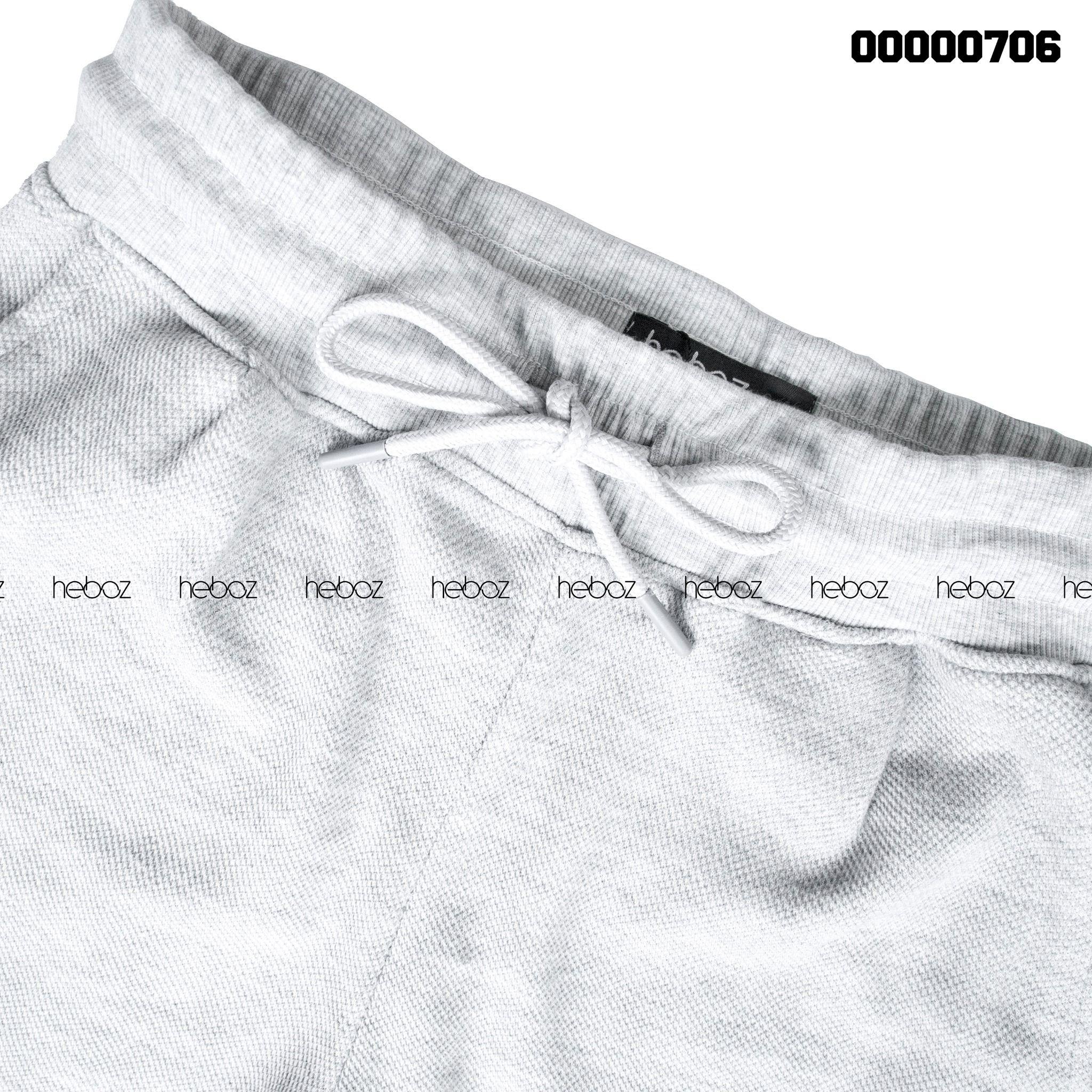 Quần short nỉ pique Heboz logo 2M - 00000706