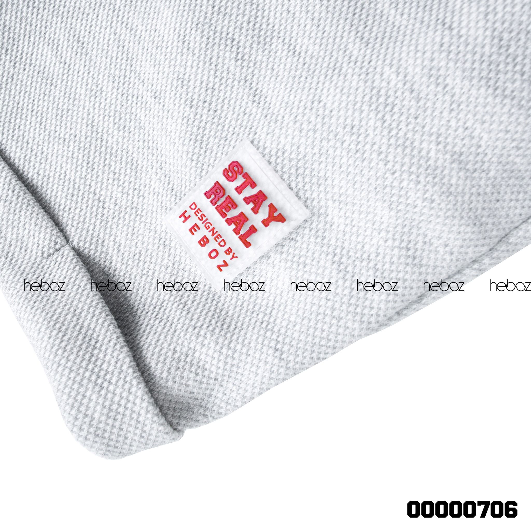 Quần short nỉ pique Heboz logo 2M - 00000706
