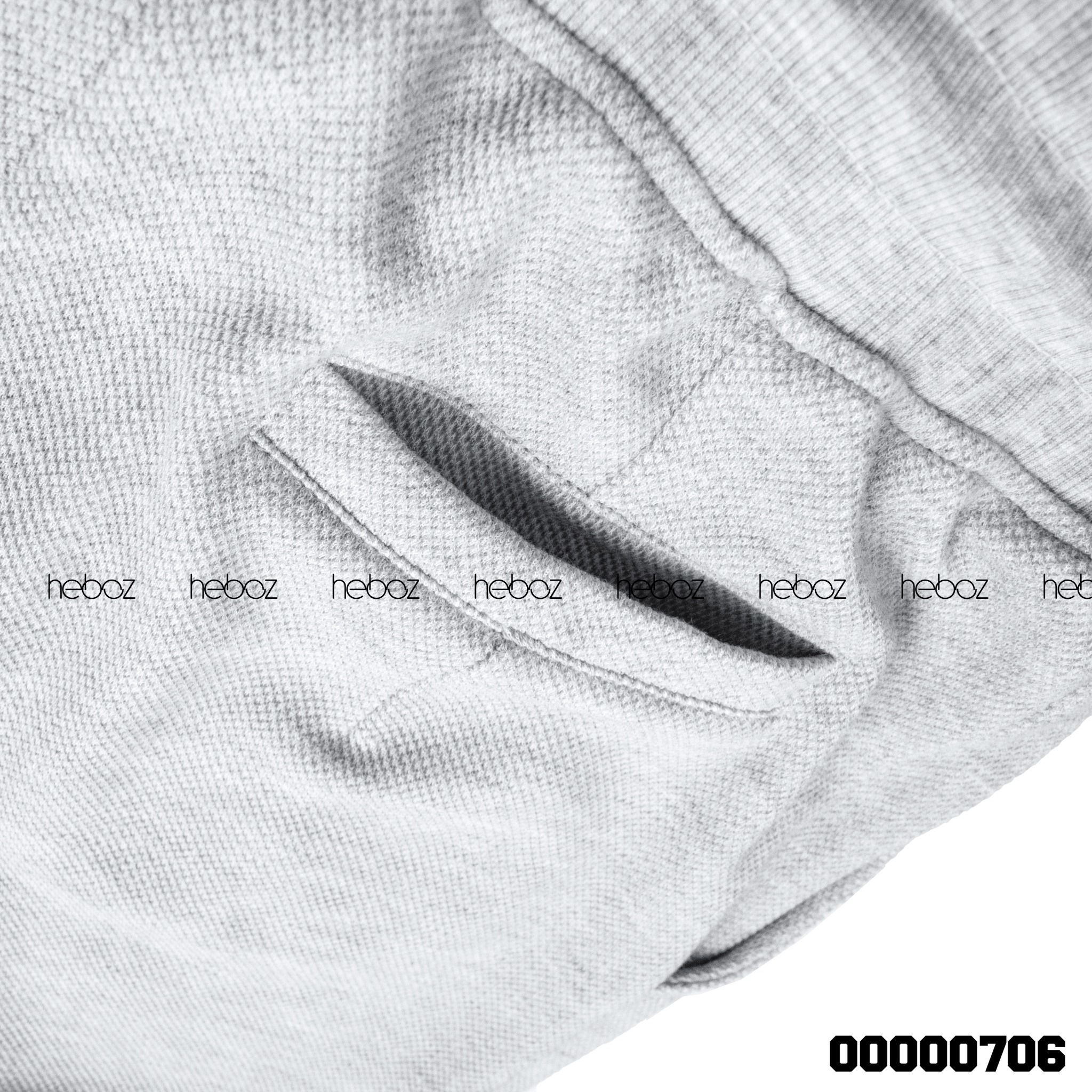 Quần short nỉ pique Heboz logo 2M - 00000706