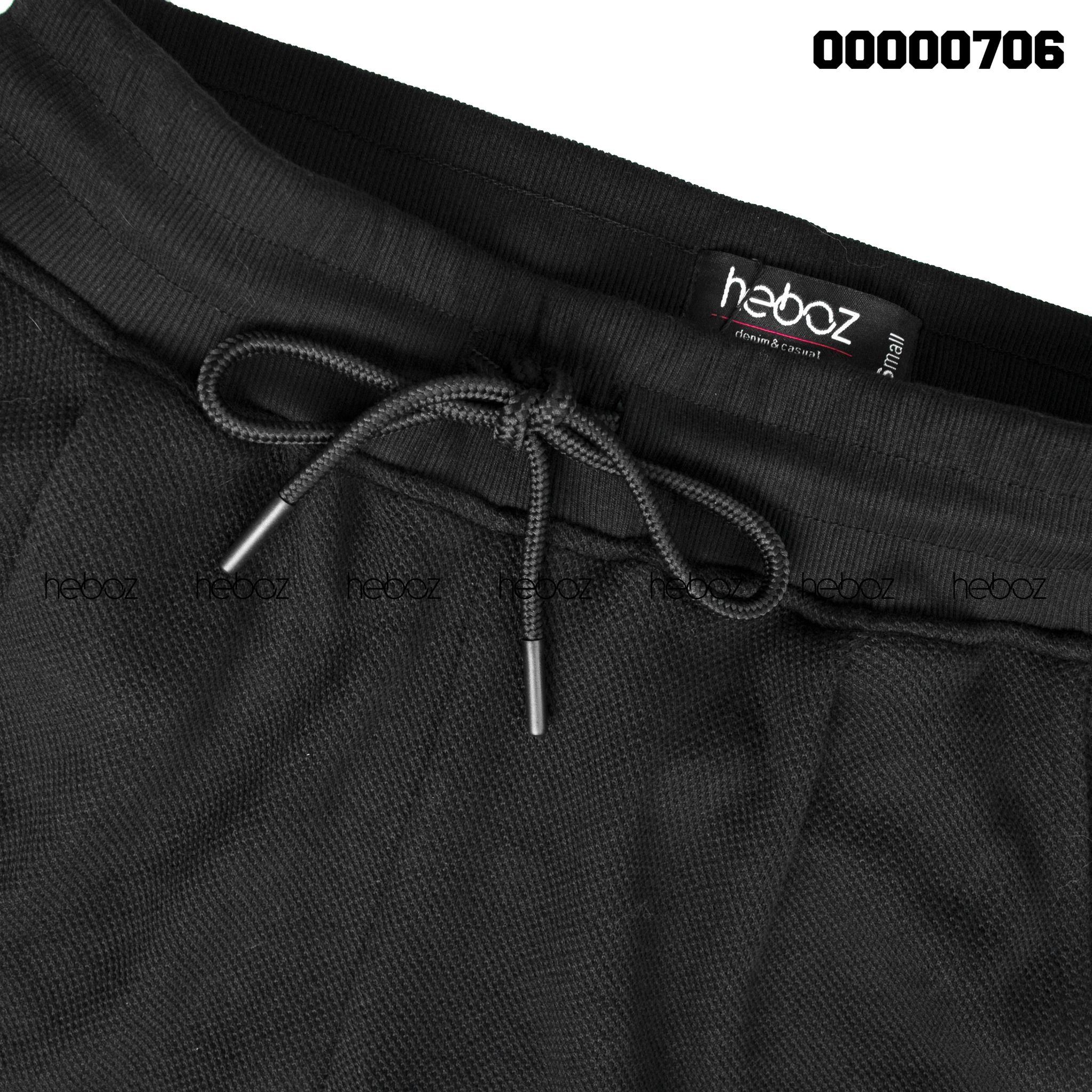 Quần short nỉ pique Heboz logo 2M - 00000706