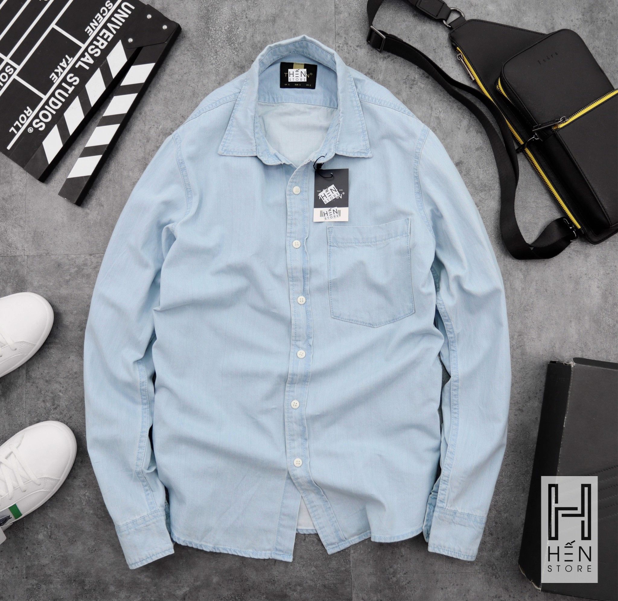 ÁO DENIM TM 1 TÚI