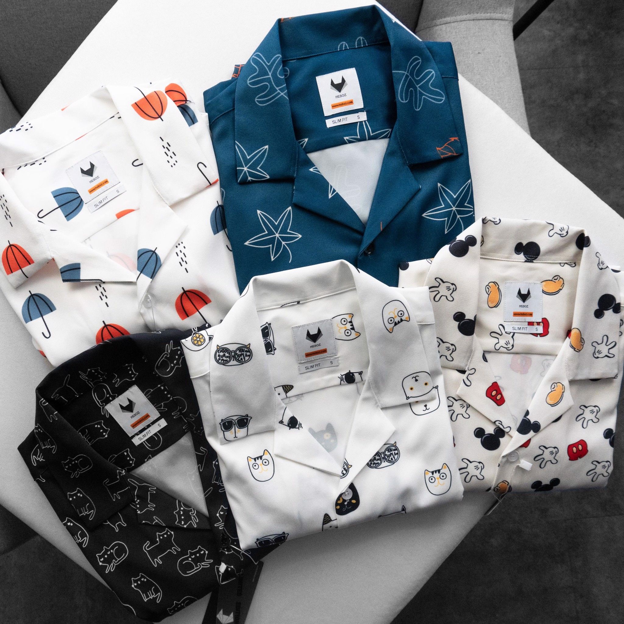 Áo sơ mi ngắn tay pijama Heboz 5M