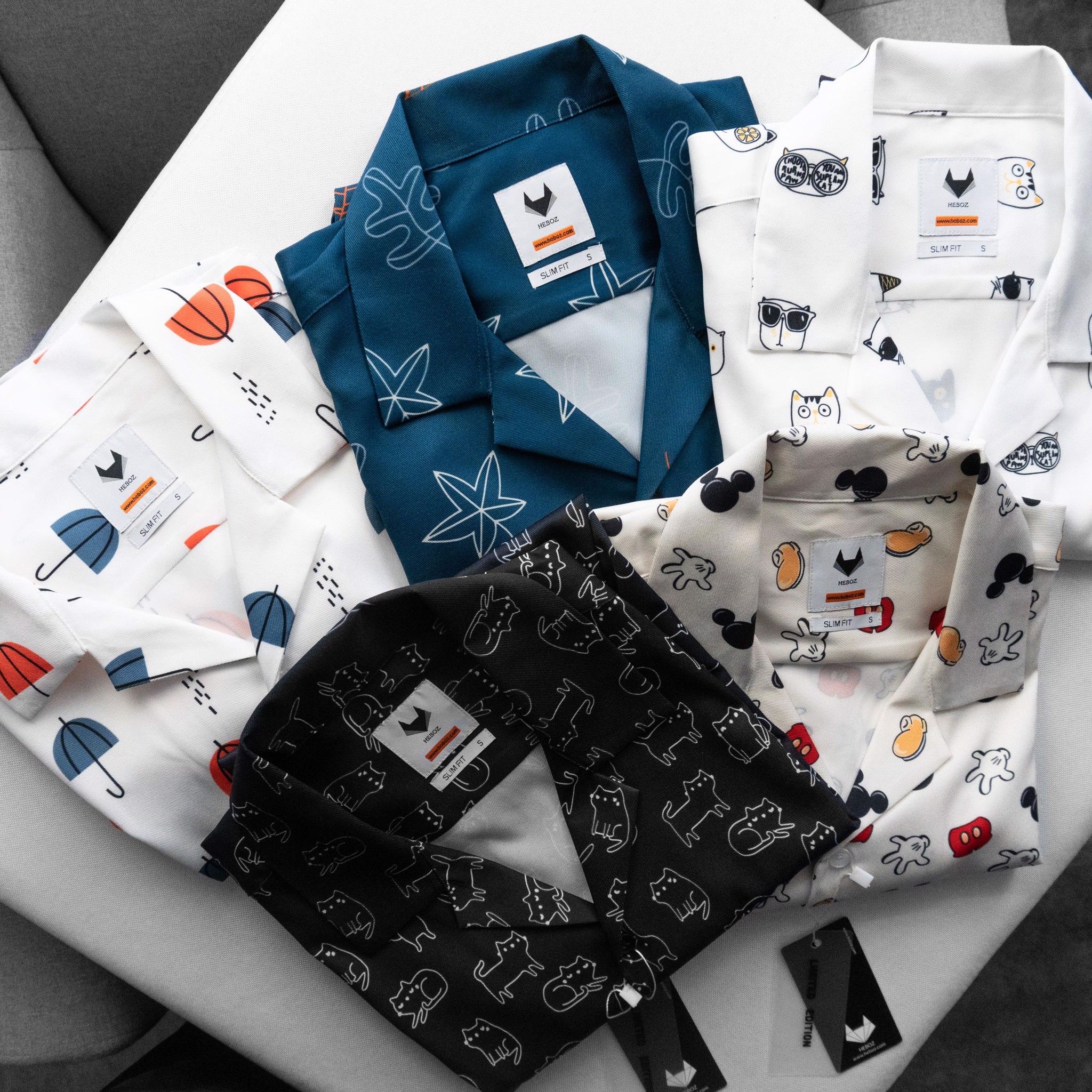 Áo sơ mi ngắn tay pijama Heboz 5M