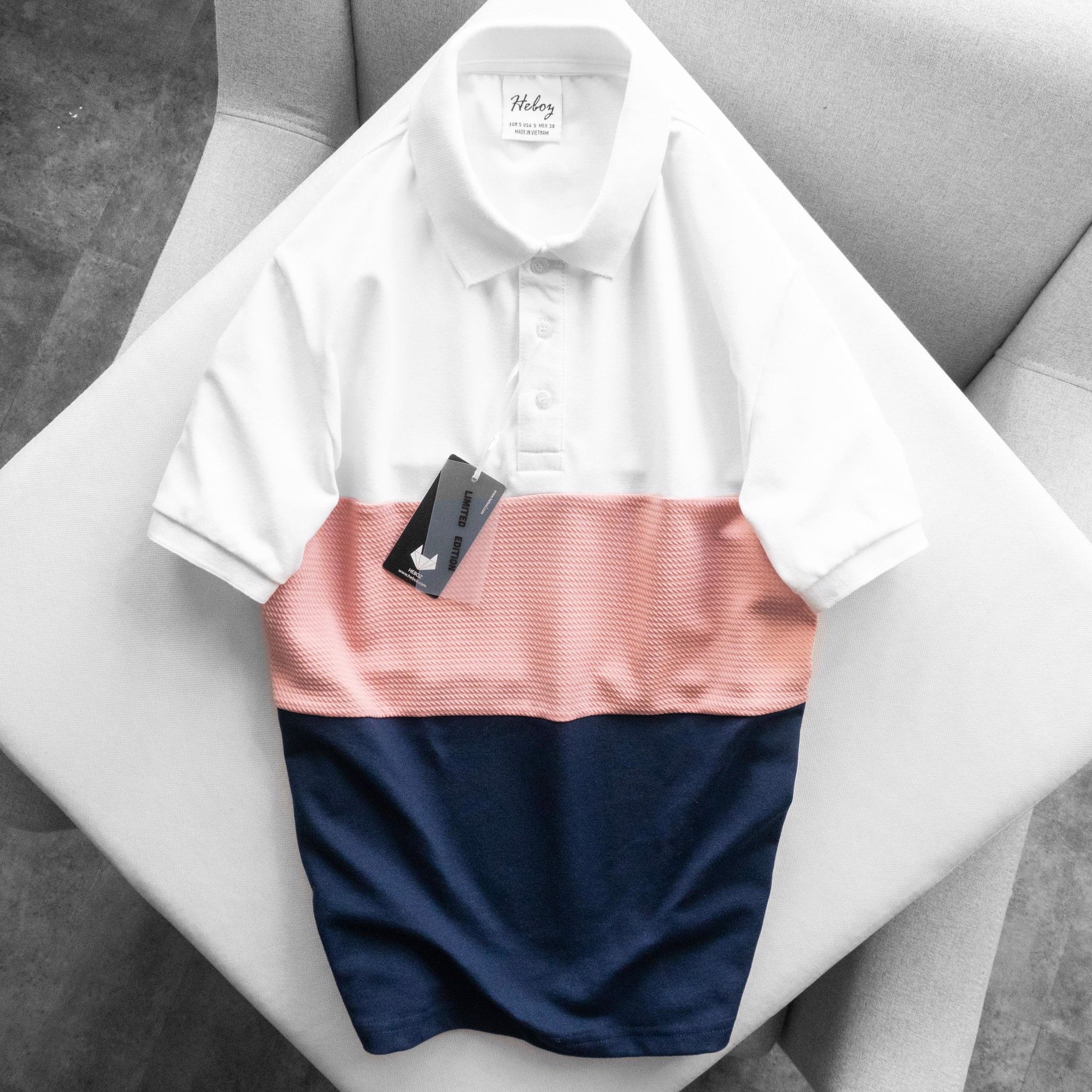 Áo polo Heboz phối 4M