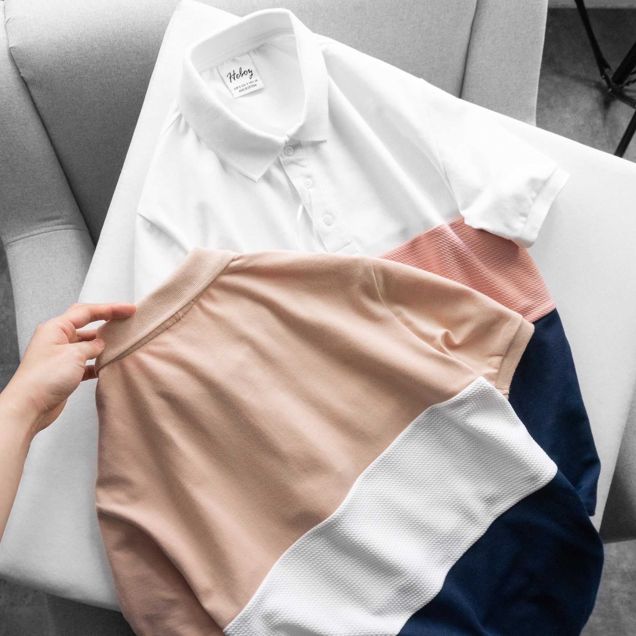 Áo polo Heboz phối 4M