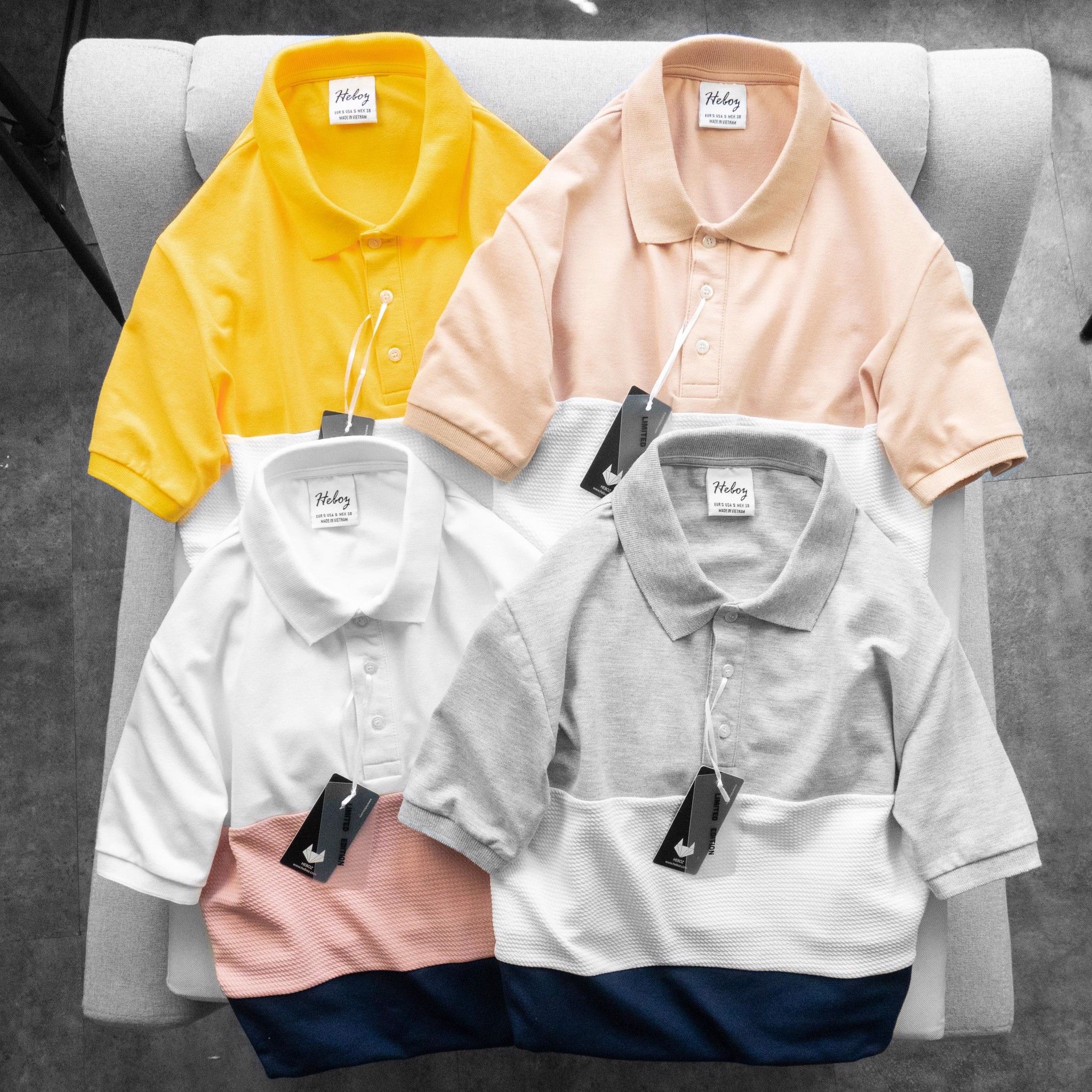 Áo polo Heboz phối 4M
