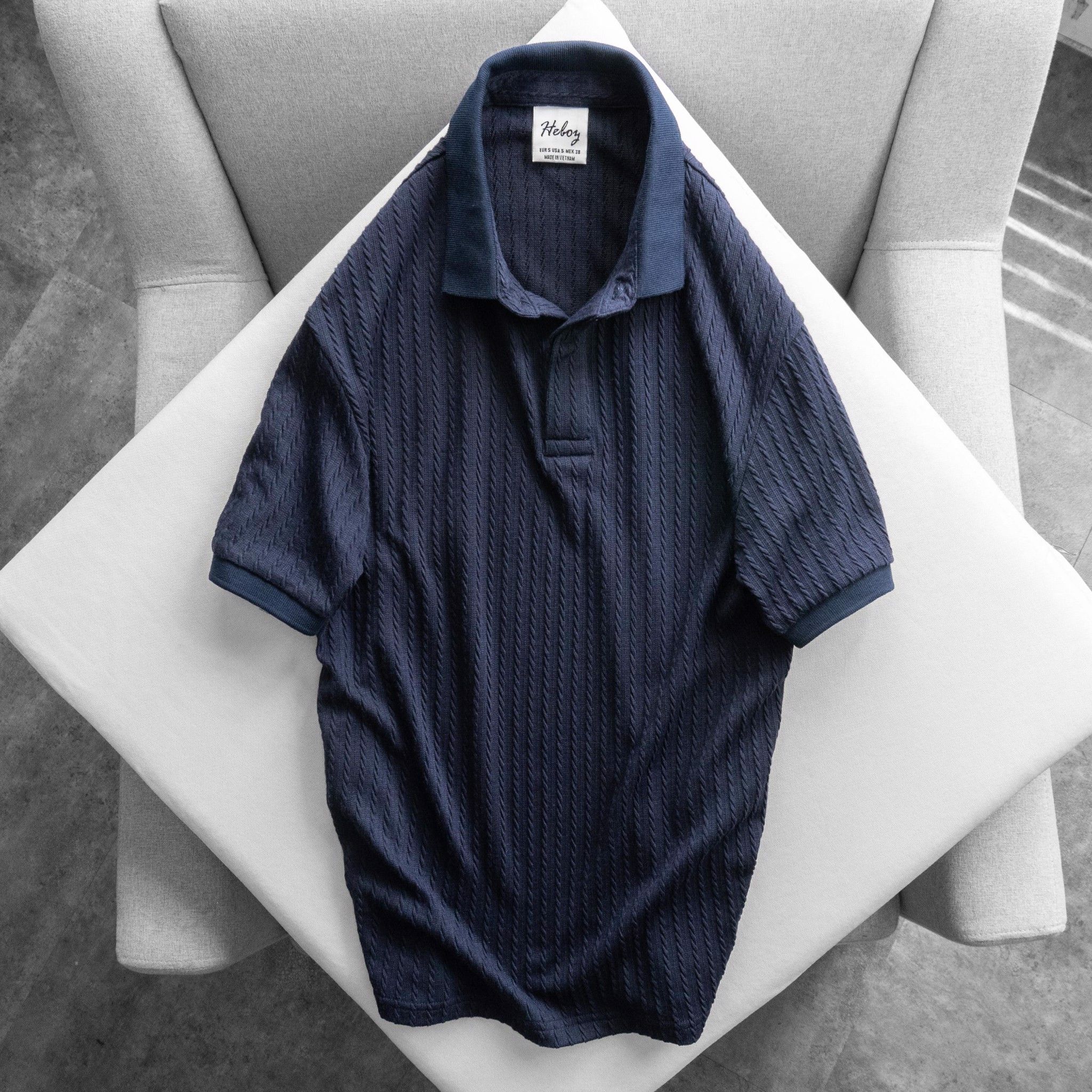 Áo polo Heboz cotton xốp 4M