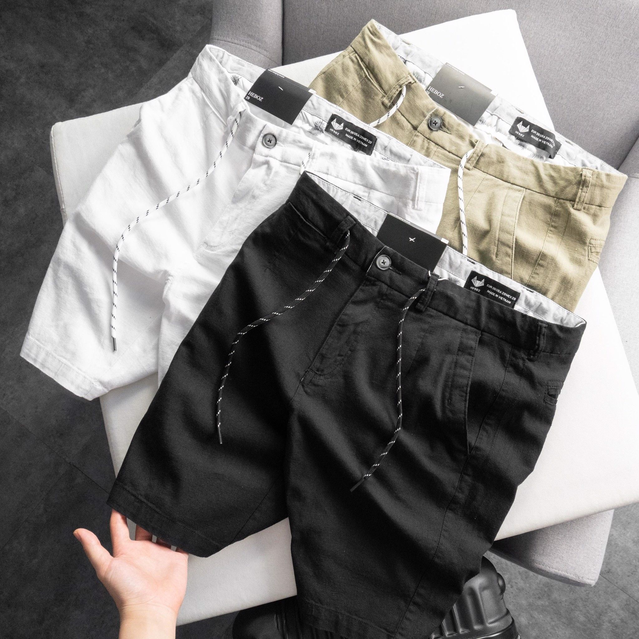 Quần short linen Heboz 5M