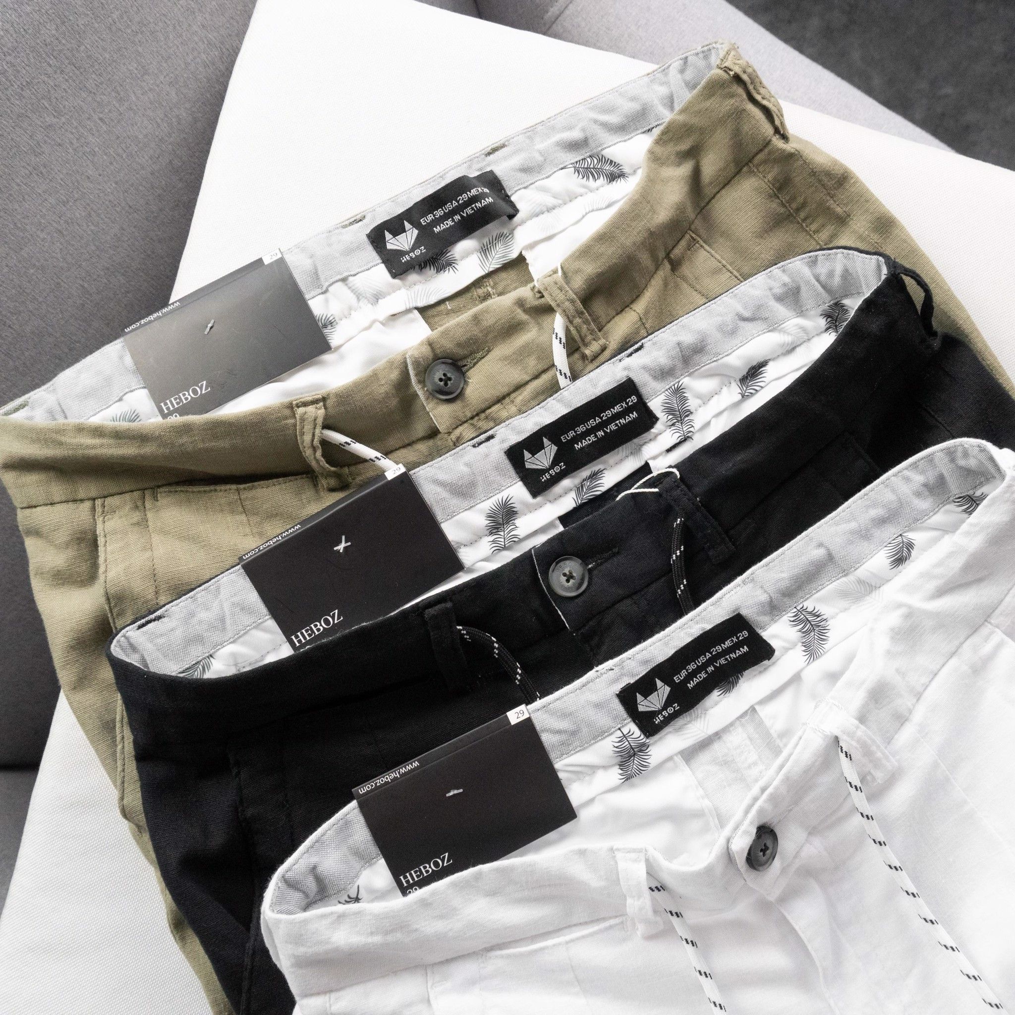Quần short linen Heboz 5M