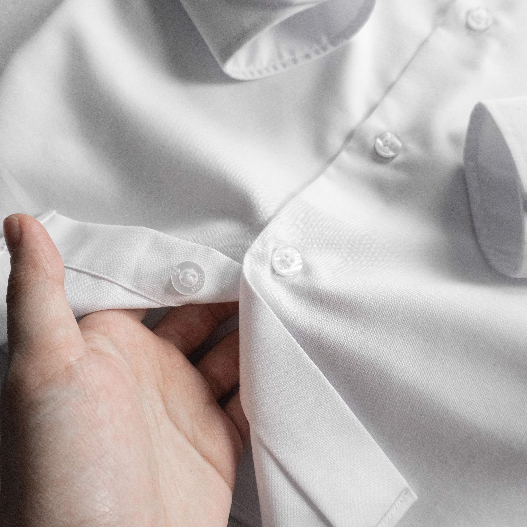 Áo sơ mi Heboz cotton lụa trắng