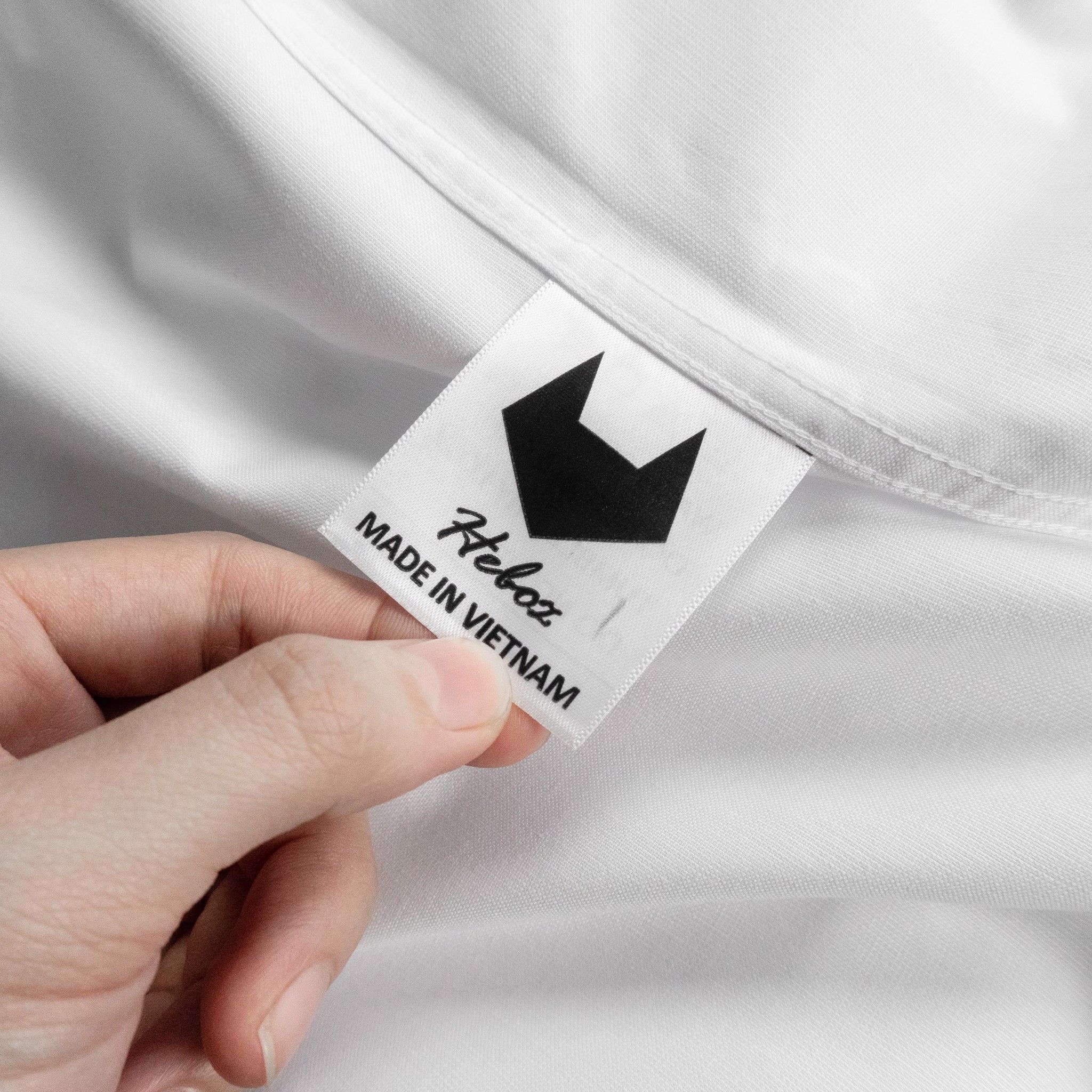 Áo sơ mi Heboz cotton lụa trắng