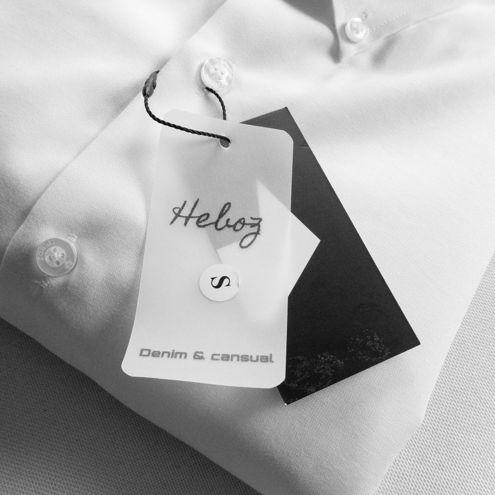 Áo sơ mi Heboz cotton lụa trắng