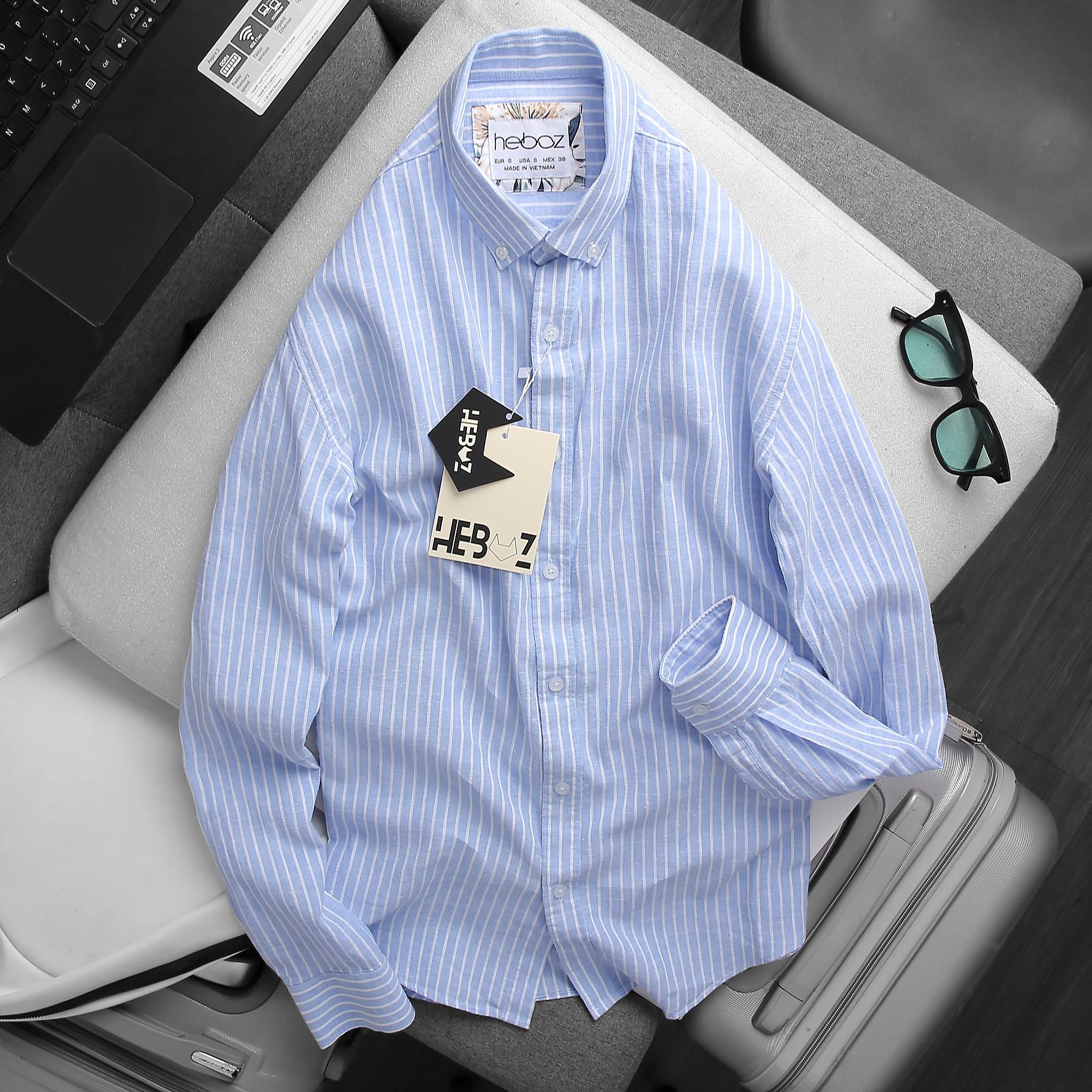 Áo sơ mi Heboz sọc 2M (linen)