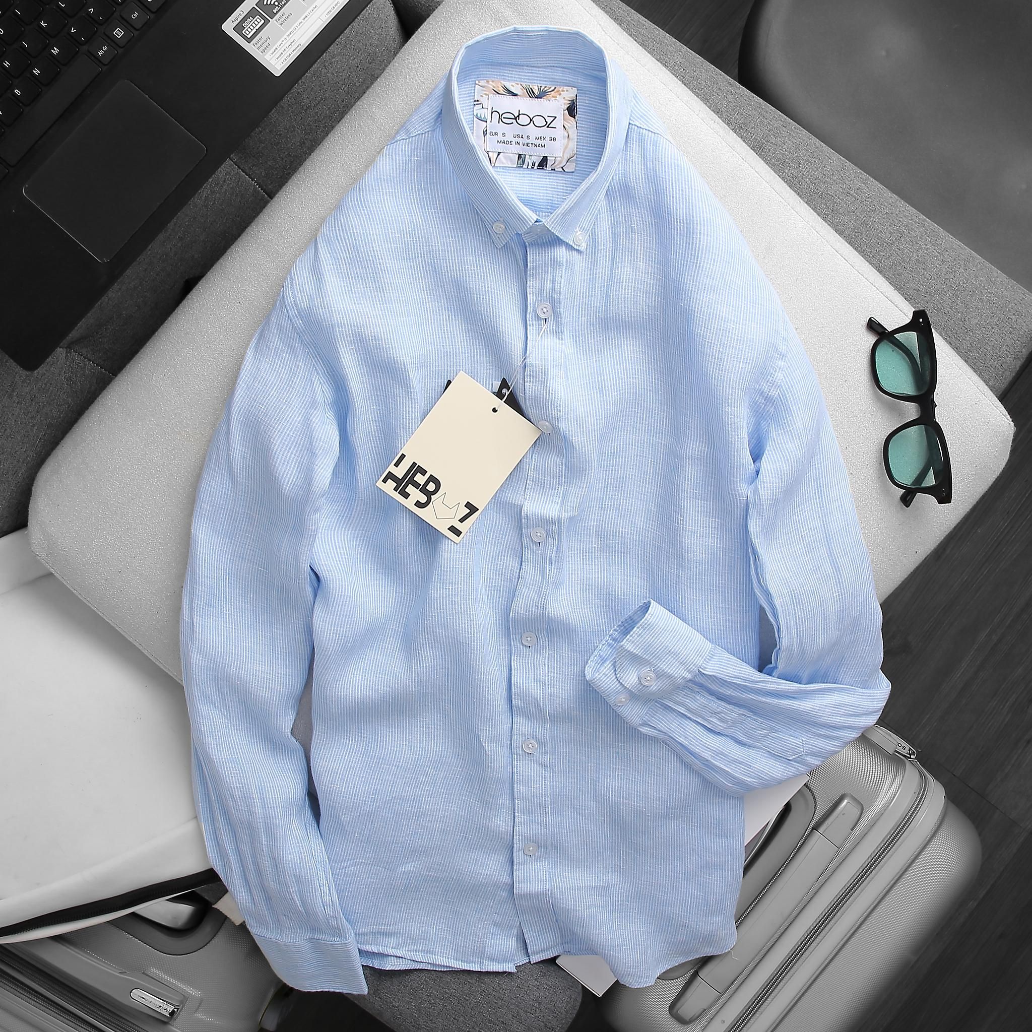 Áo sơ mi Heboz sọc 2M (linen)