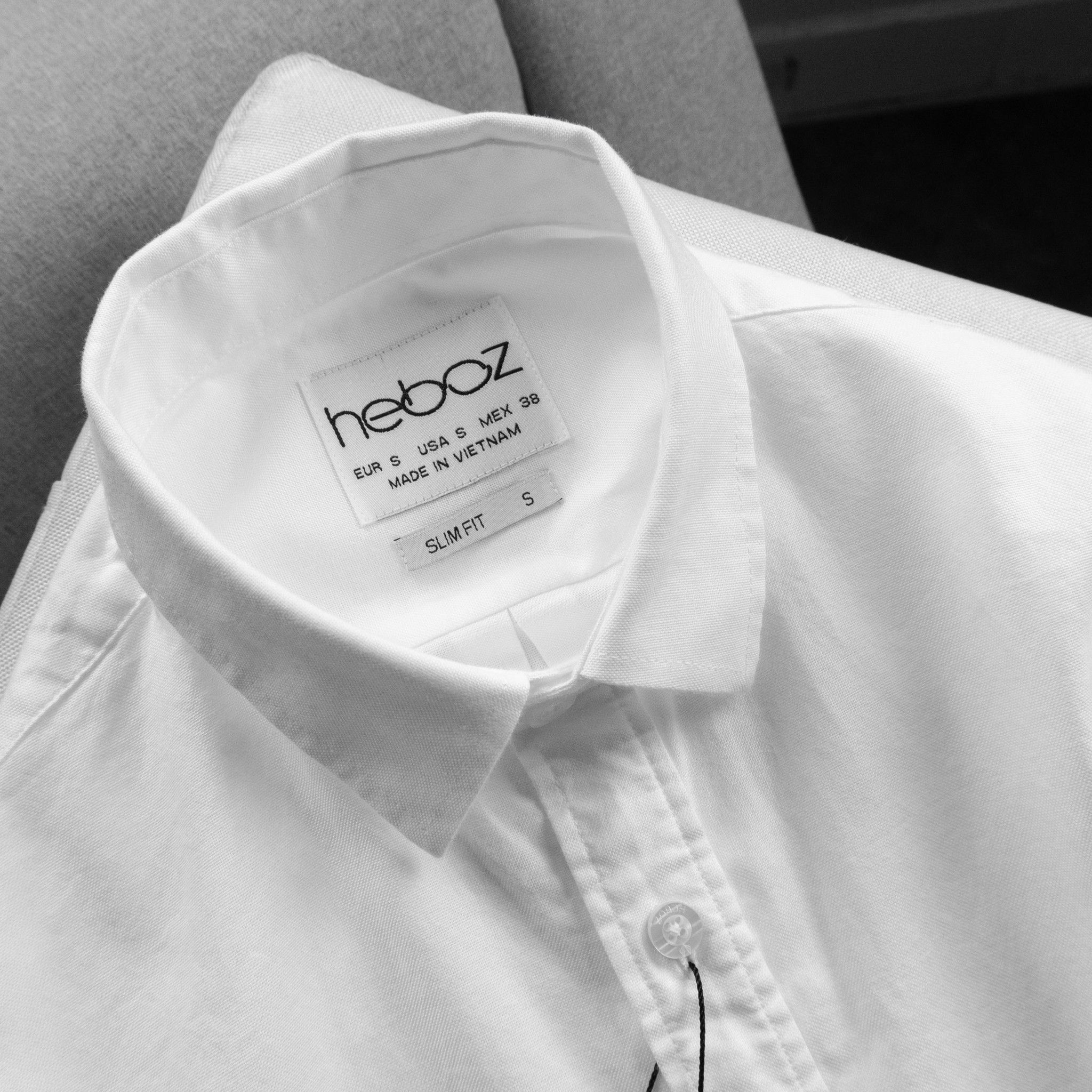 Áo sơ mi ngắn tay Heboz oxford 6M